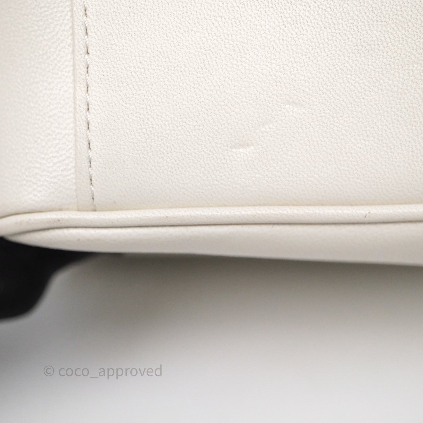 Chanel CC Mania Flap Bag White Lambskin Gold Hardware