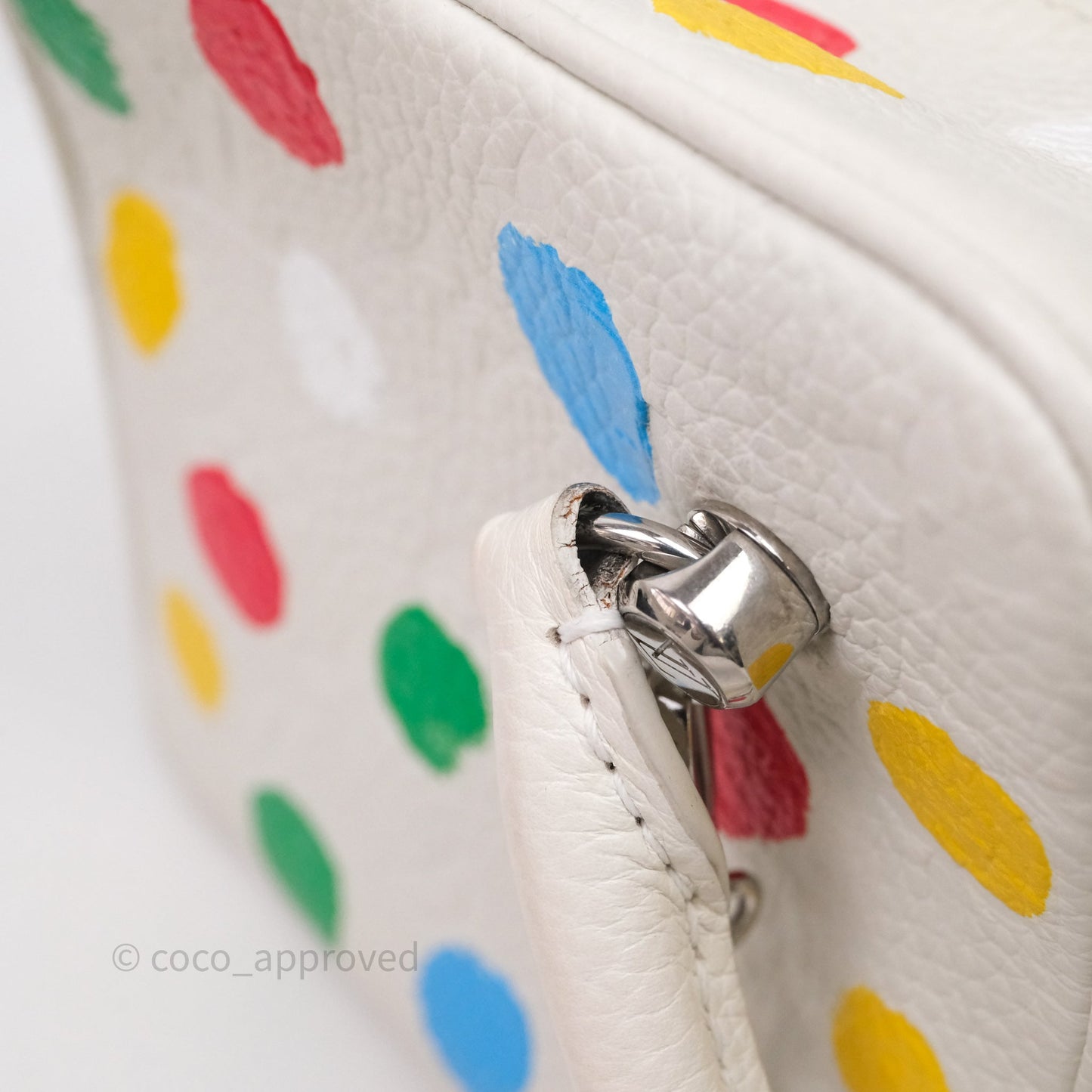Louis Vuitton x Yayoi Kusama Square With Handle Chain Bag White