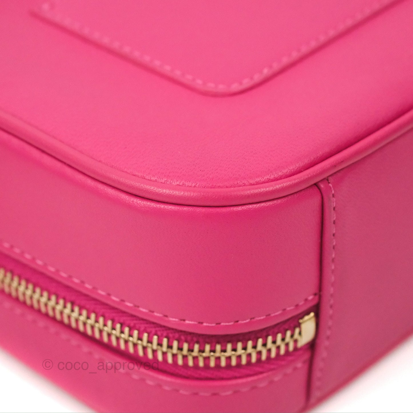Chanel CC Mania Camera Case Pink Lambskin Gold Hardware