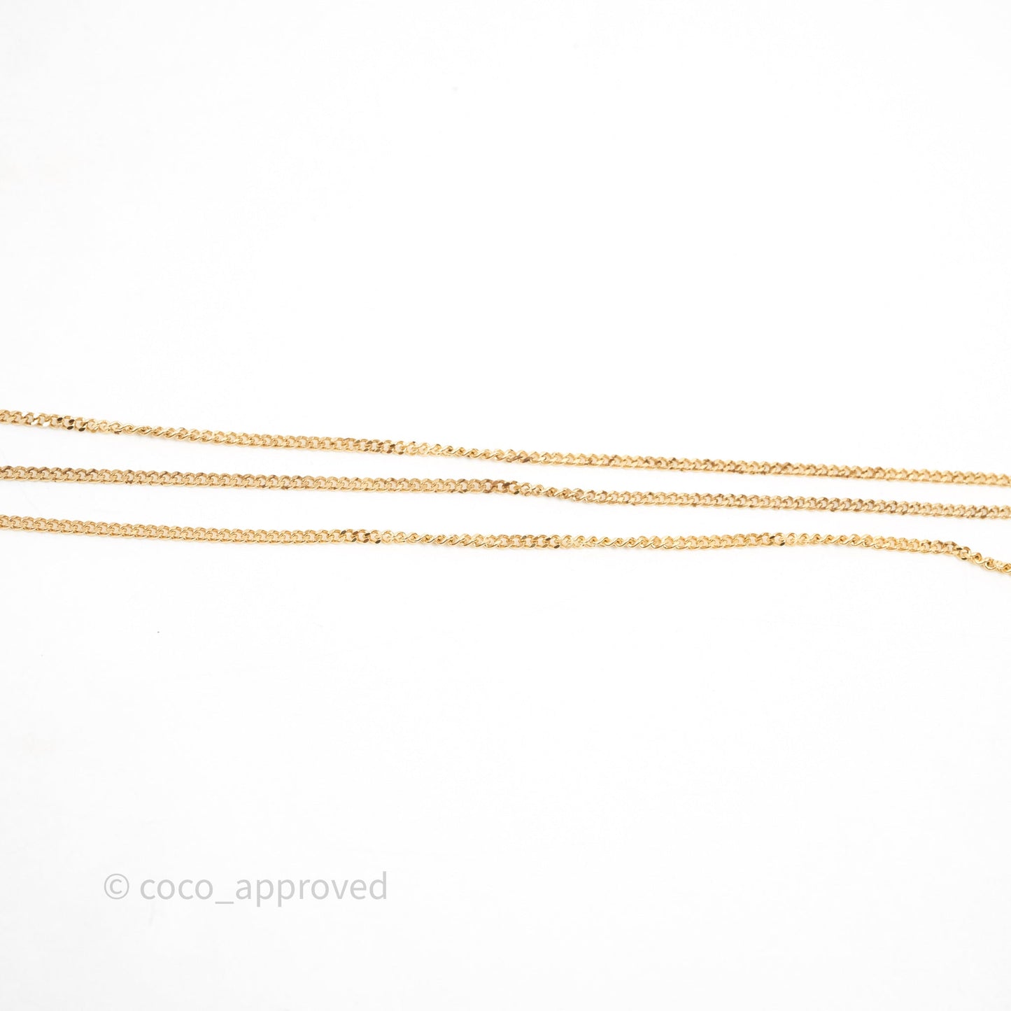 Chanel Crystal CC Necklace Gold Tone 20A