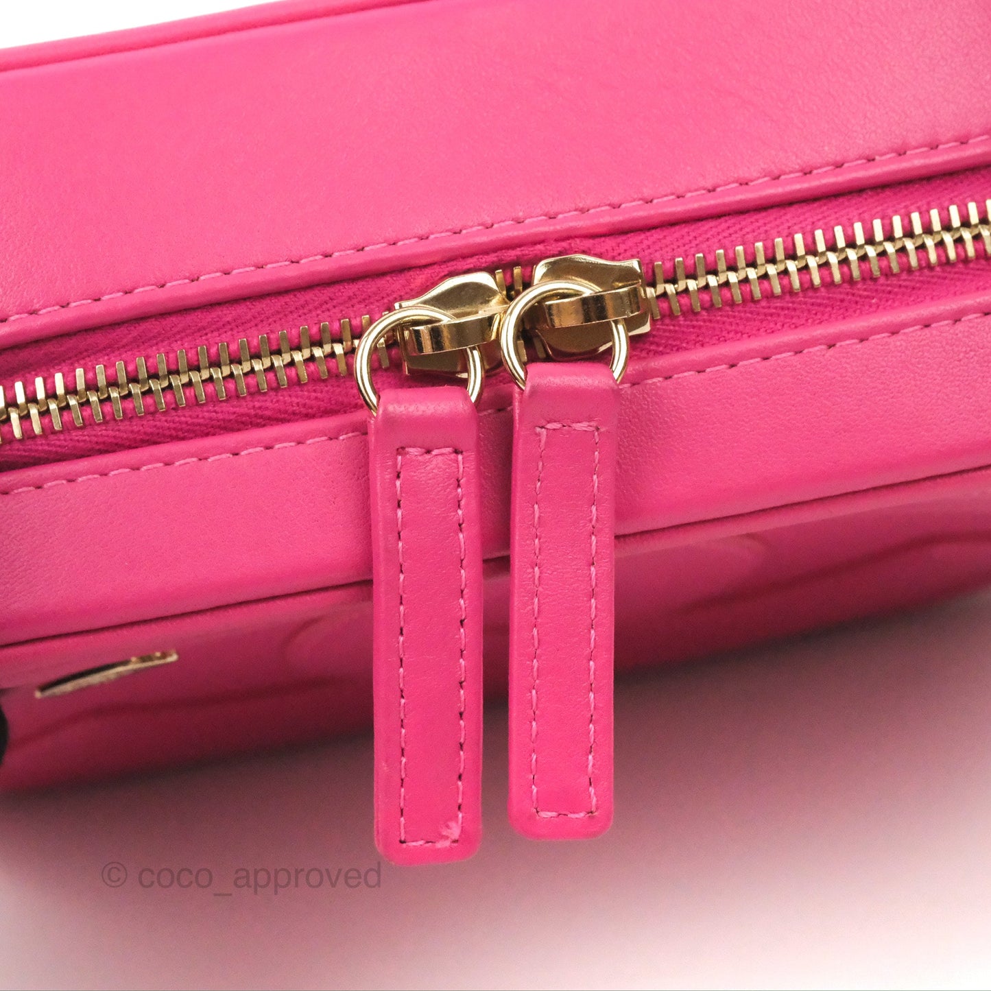 Chanel CC Mania Camera Case Pink Lambskin Gold Hardware