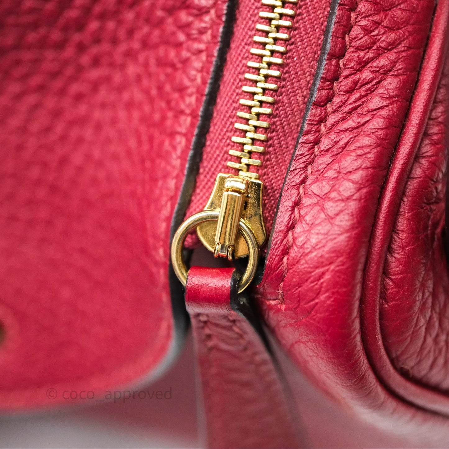 Hermès Mini Lindy 20 Rouge Grenat K1 Clemence Gold Hardware