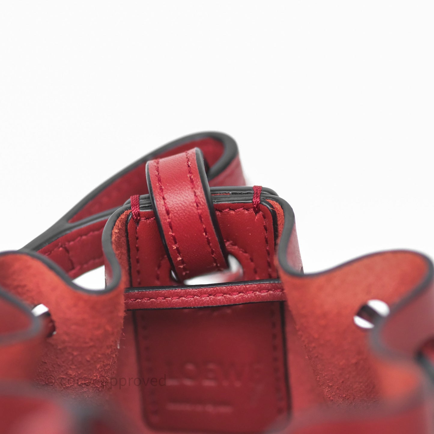 Loewe Nano Balloon Bucket Bag Deep Red Calfskin