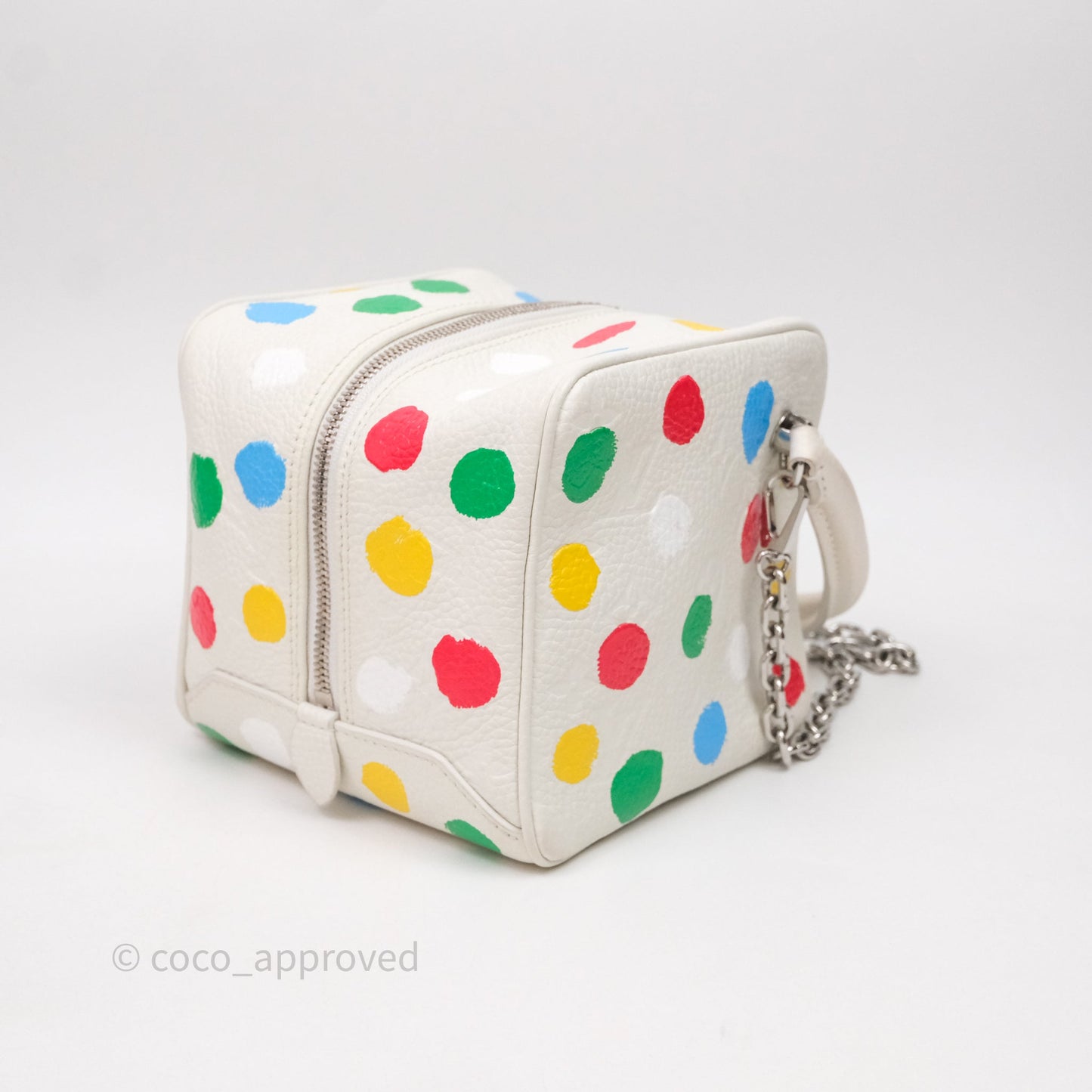 Louis Vuitton x Yayoi Kusama Square With Handle Chain Bag White