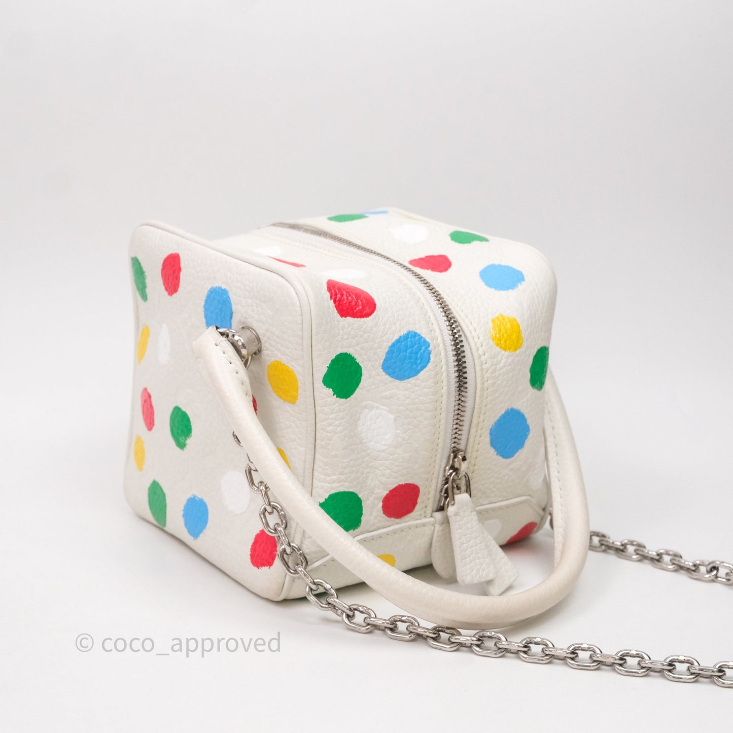 Louis Vuitton x Yayoi Kusama Square With Handle Chain Bag White