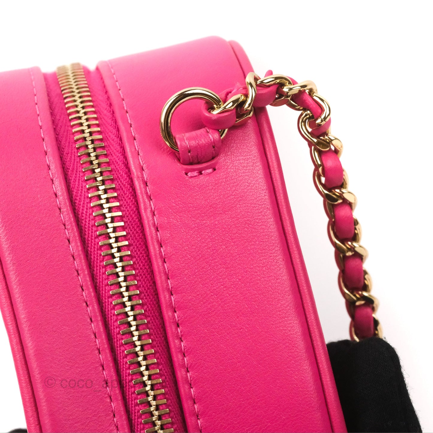 Chanel CC Mania Camera Case Pink Lambskin Gold Hardware