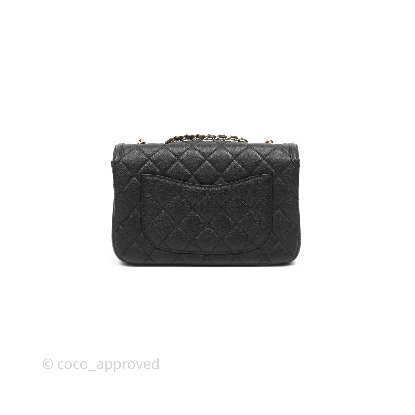 Chanel Small CC Filigree Flap Quilted Black Caviar Aged Gold Hardware