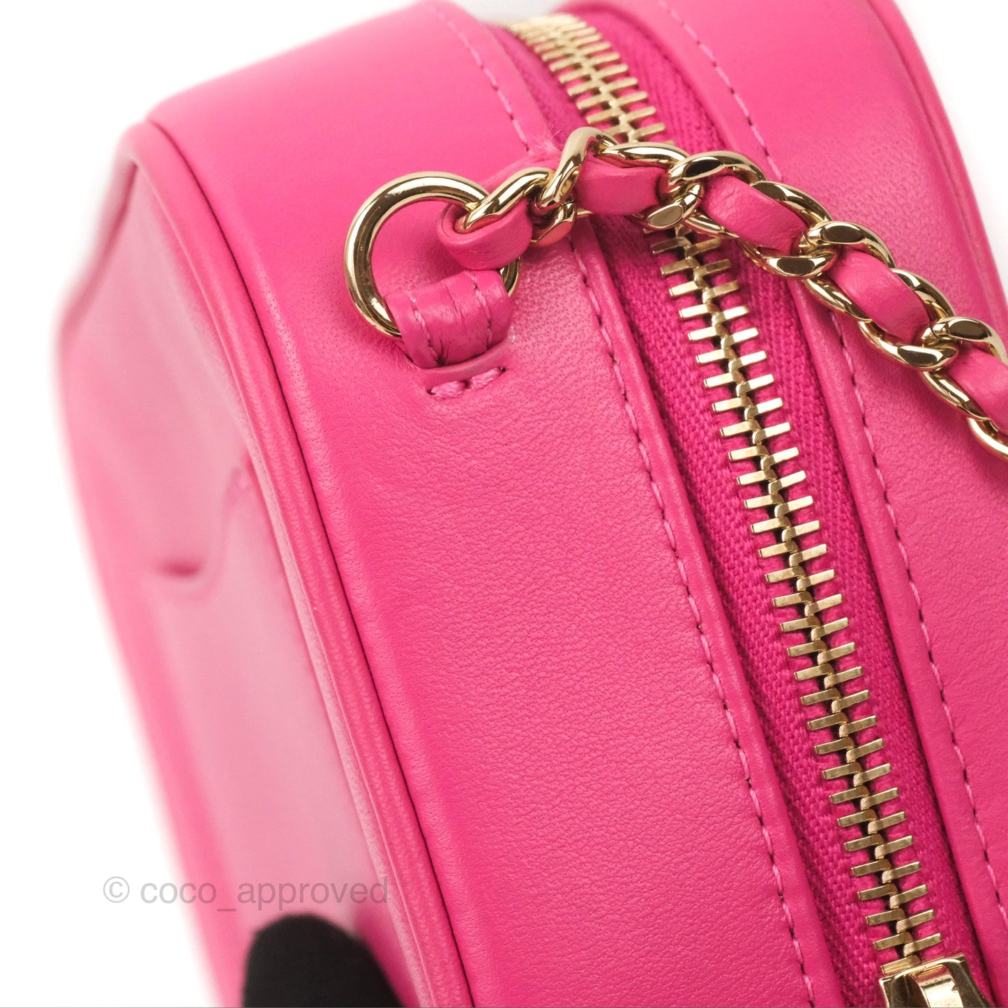 Chanel CC Mania Camera Case Pink Lambskin Gold Hardware
