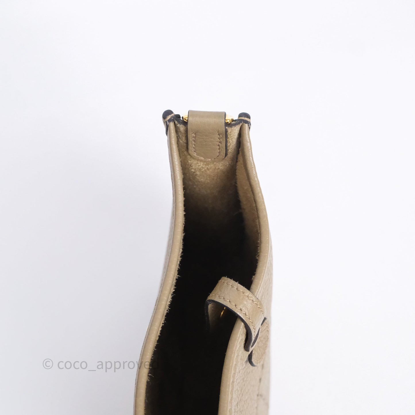 Hermès Mini Evelyne 16 Beige Marfa 8Q Clemence Gold Hardware