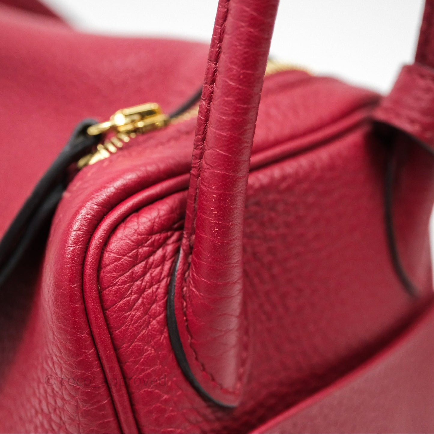 Hermès Mini Lindy 20 Rouge Grenat K1 Clemence Gold Hardware