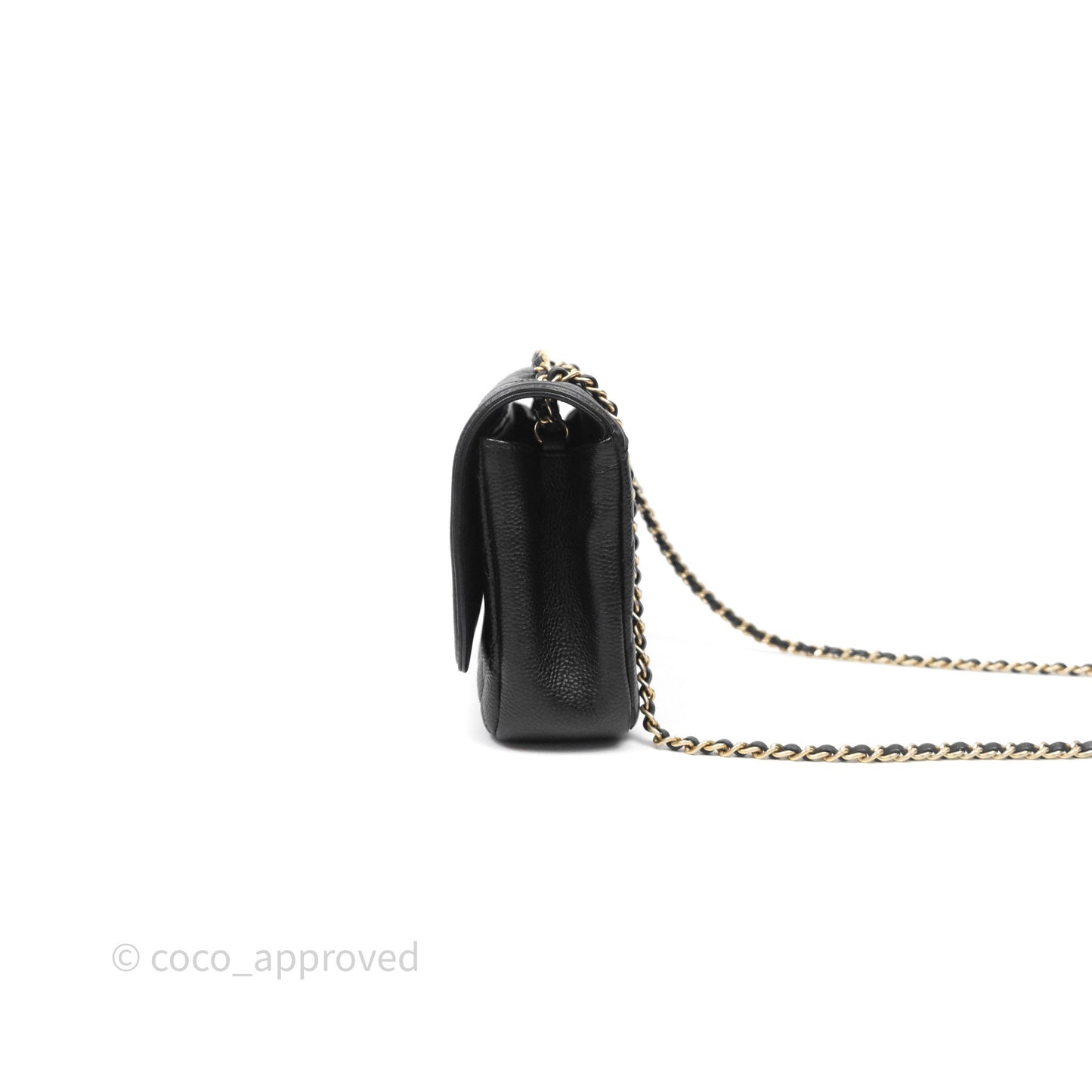 Chanel Small CC Filigree Flap Quilted Black Caviar Aged Gold Hardware
