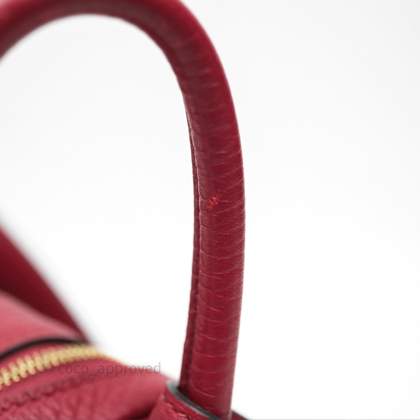 Hermès Mini Lindy 20 Rouge Grenat K1 Clemence Gold Hardware