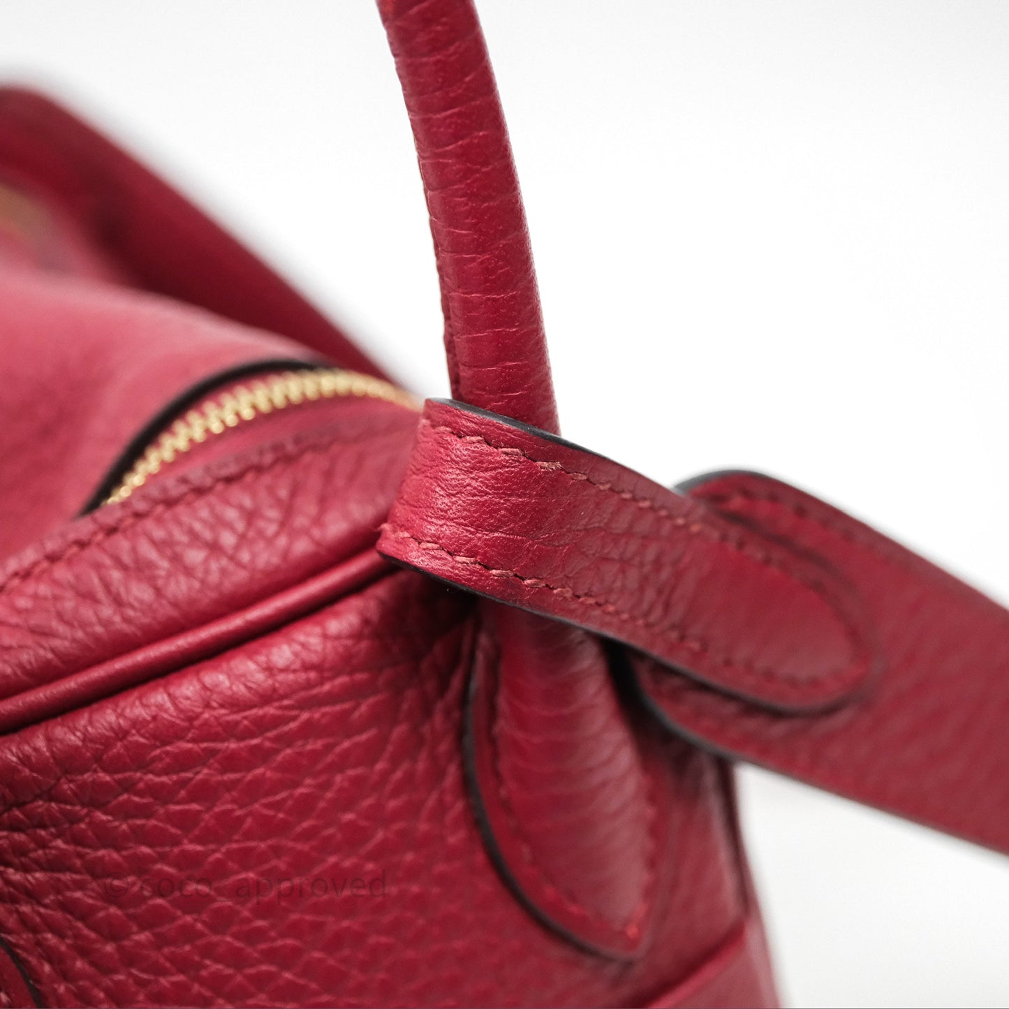 Hermès Mini Lindy 20 Rouge Grenat K1 Clemence Gold Hardware