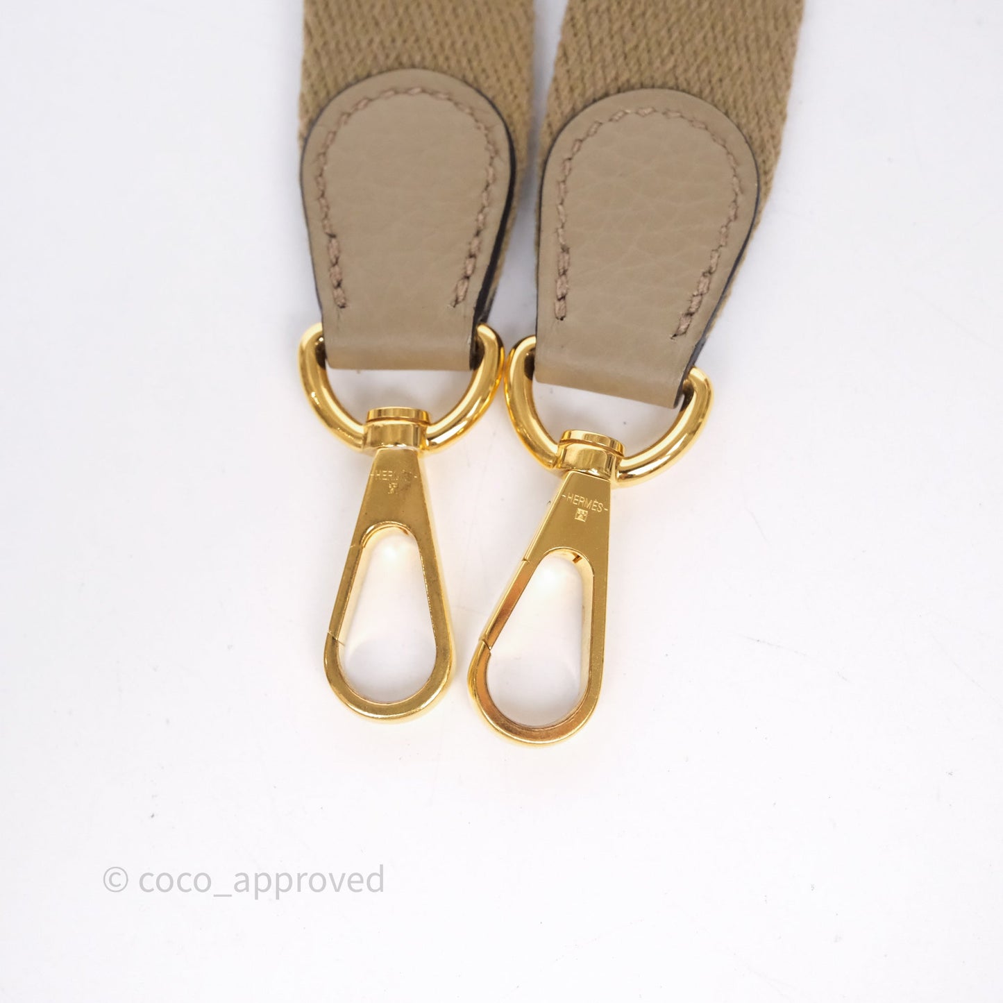 Hermès Mini Evelyne 16 Beige Marfa 8Q Clemence Gold Hardware