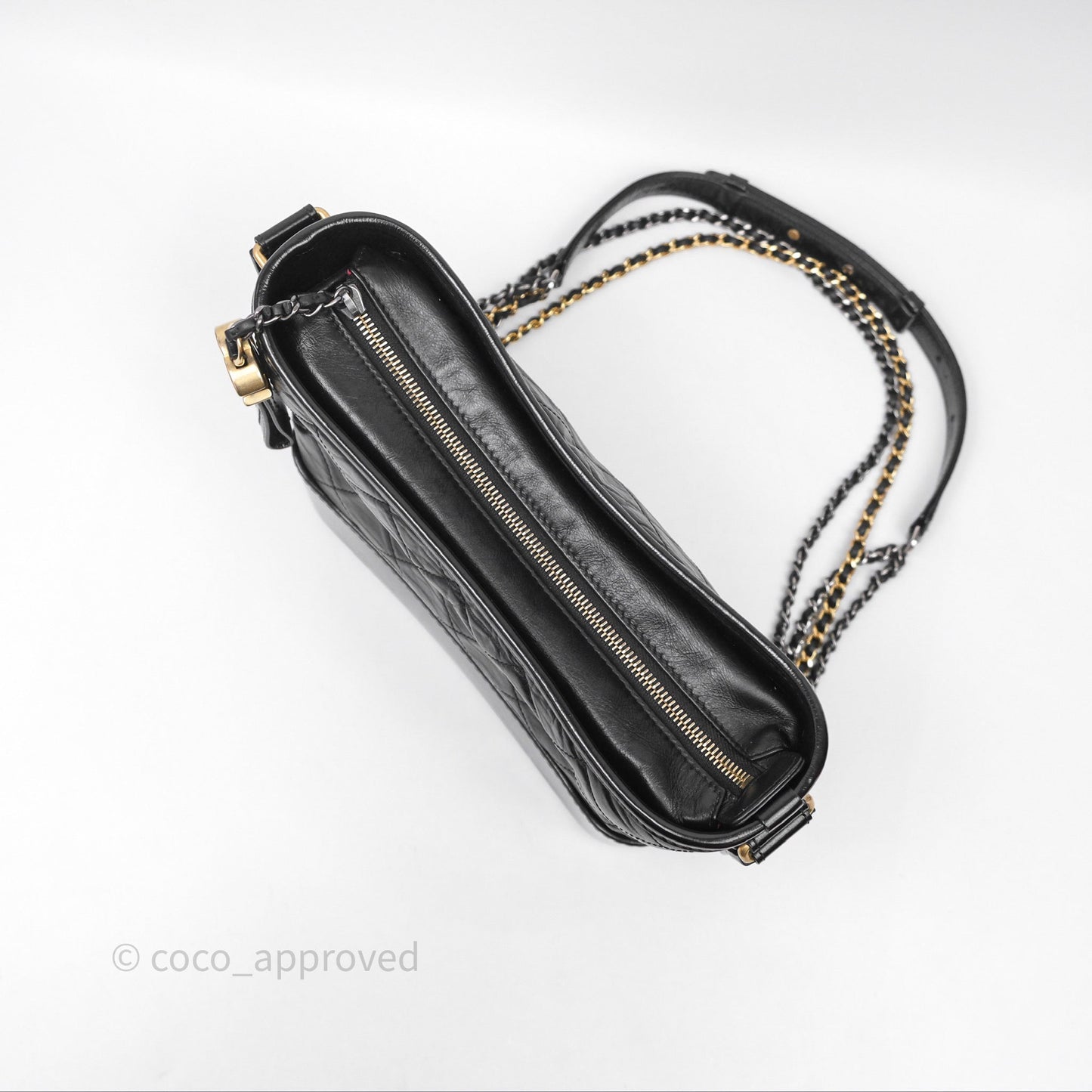 Chanel New Medium Gabrielle Hobo Quilted Black Aged Calfskin