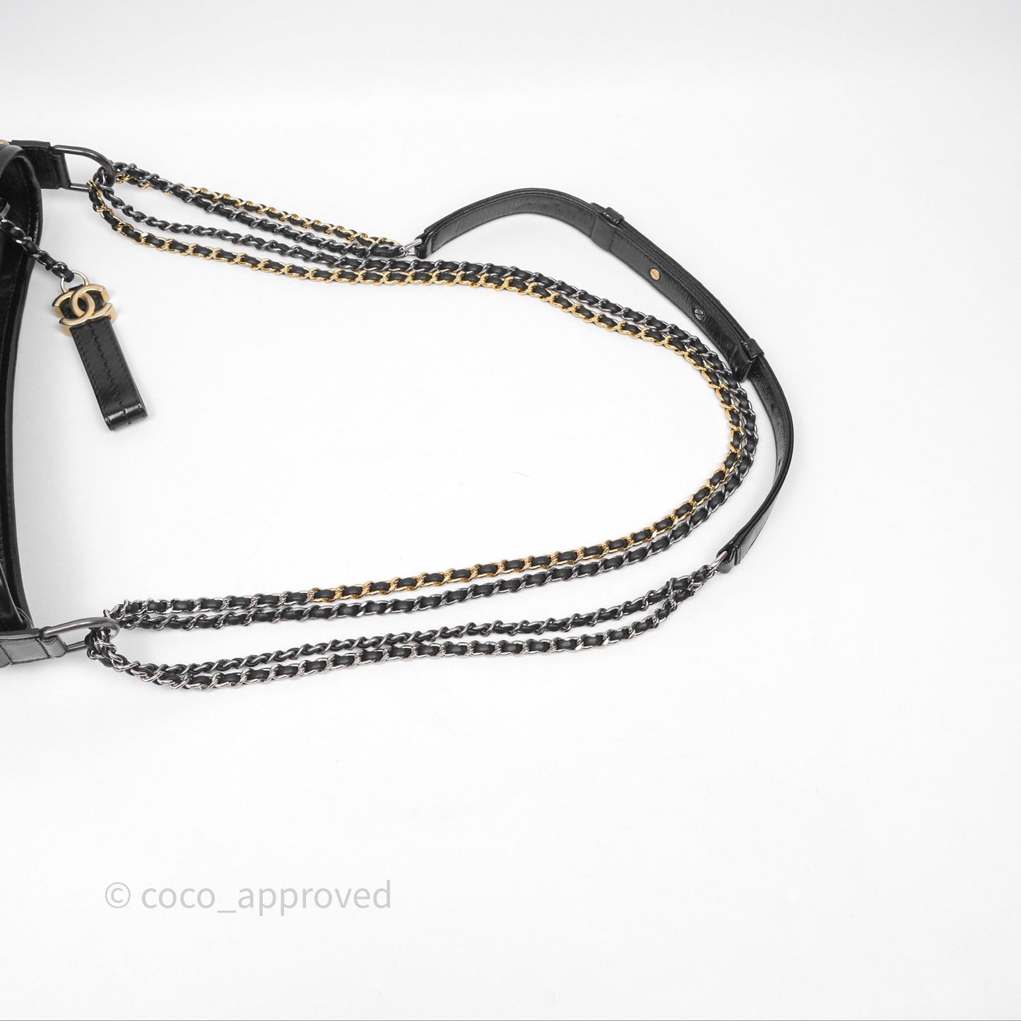 Chanel New Medium Gabrielle Hobo Quilted Black Aged Calfskin