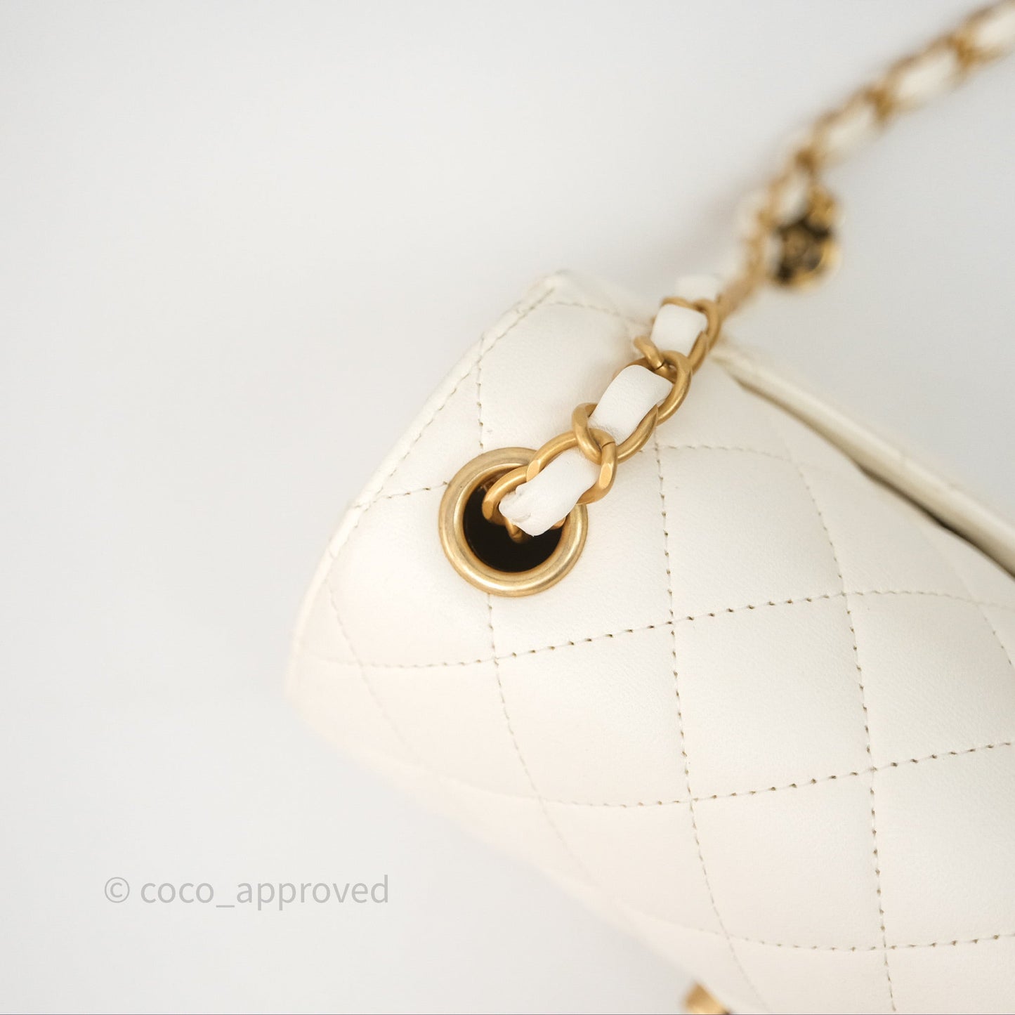 Chanel Casino Chips Chain White Lambskin Flap Bag