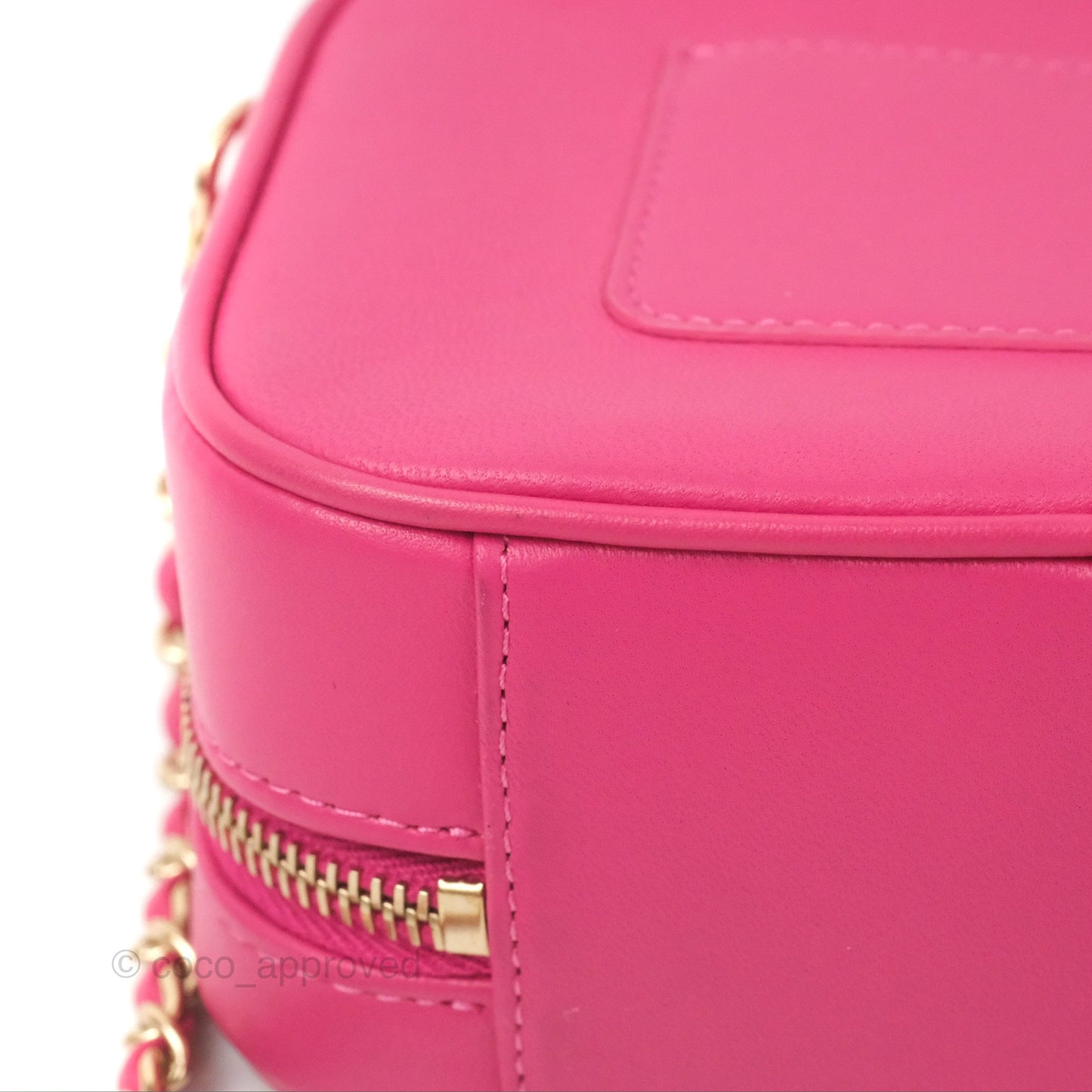 Chanel CC Mania Camera Case Pink Lambskin Gold Hardware