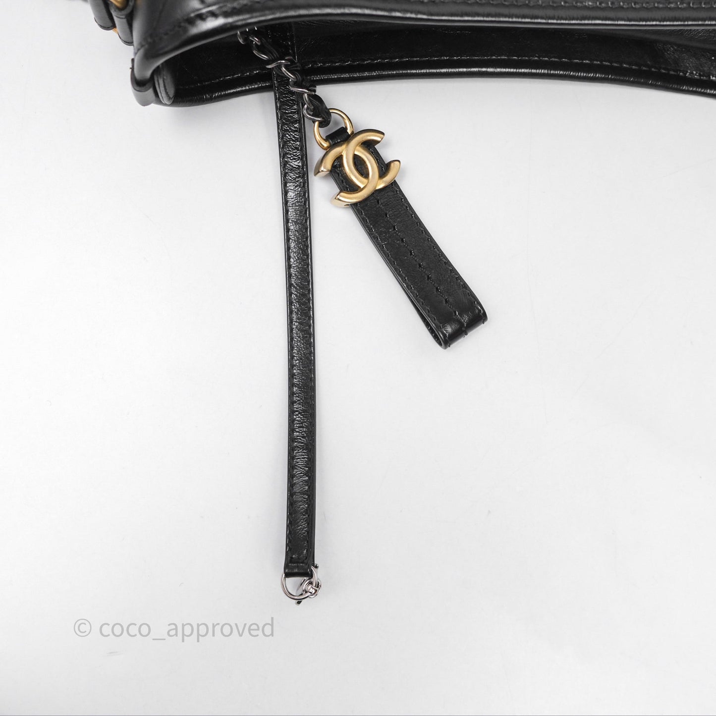 Chanel New Medium Gabrielle Hobo Quilted Black Aged Calfskin