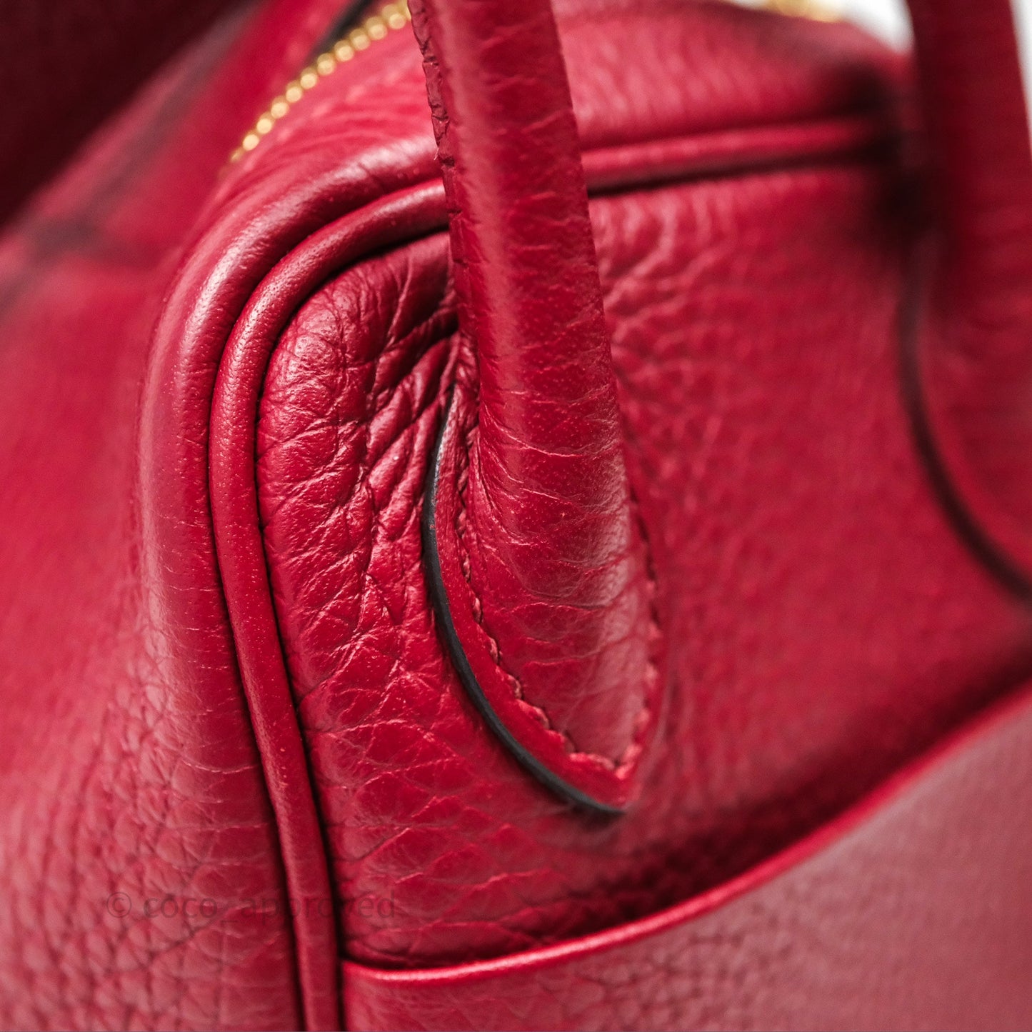 Hermès Mini Lindy 20 Rouge Grenat K1 Clemence Gold Hardware