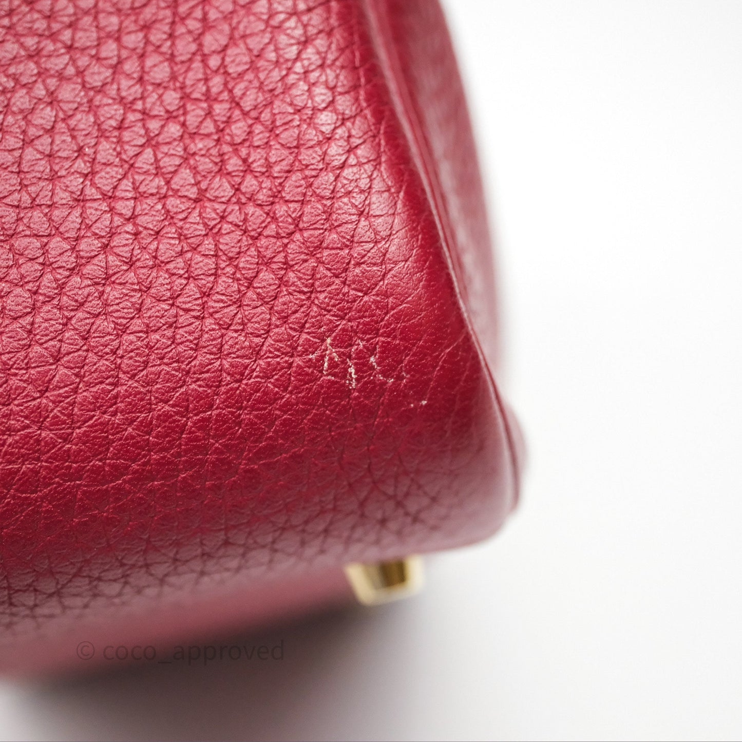 Hermès Mini Lindy 20 Rouge Grenat K1 Clemence Gold Hardware