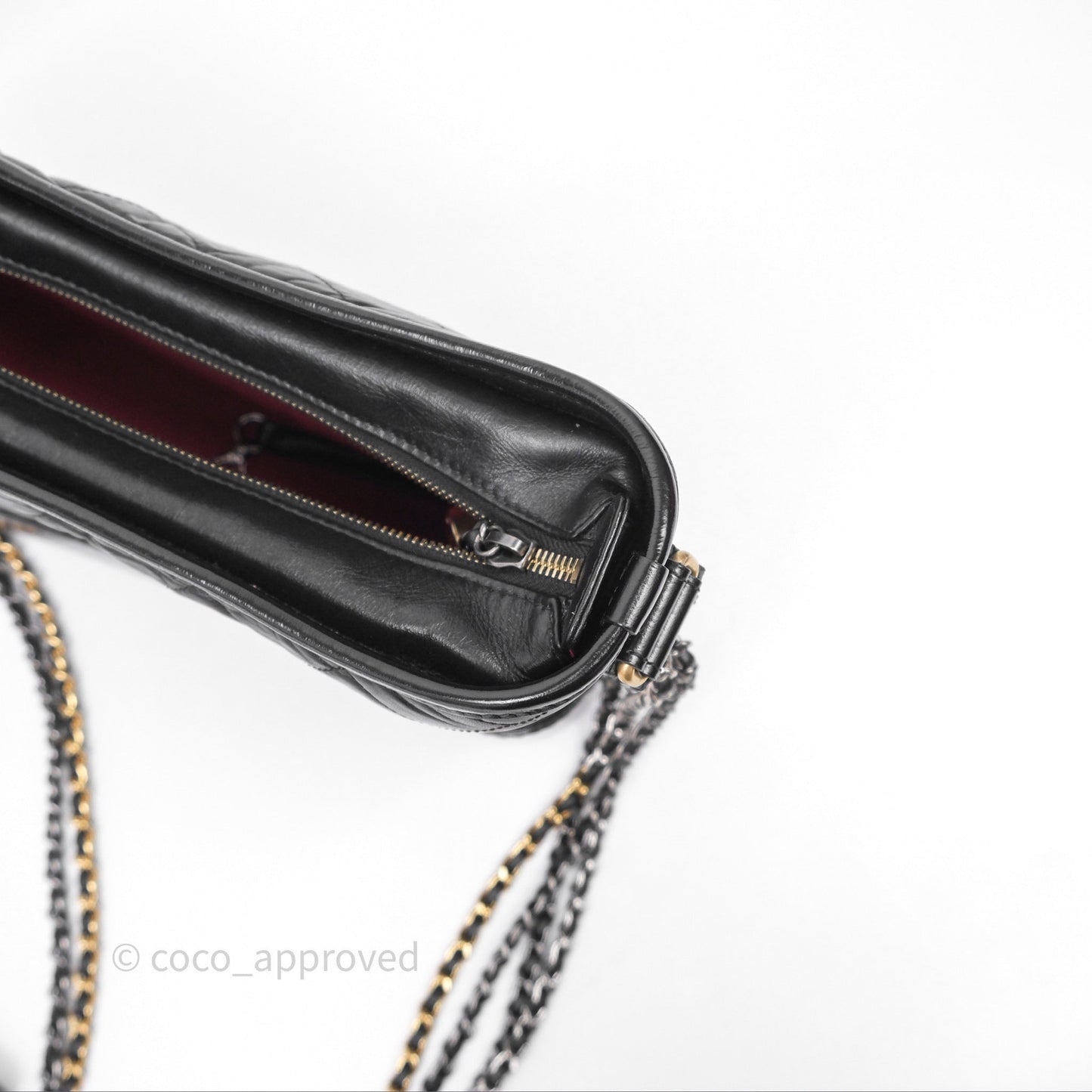 Chanel New Medium Gabrielle Hobo Quilted Black Aged Calfskin