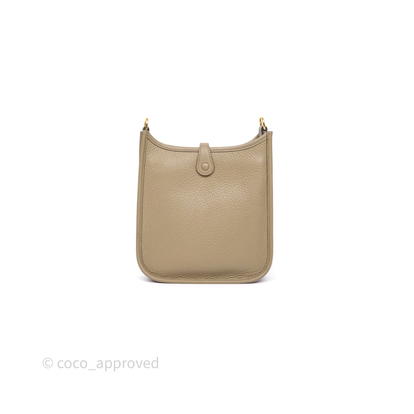 Hermès Mini Evelyne 16 Beige Marfa 8Q Clemence Gold Hardware