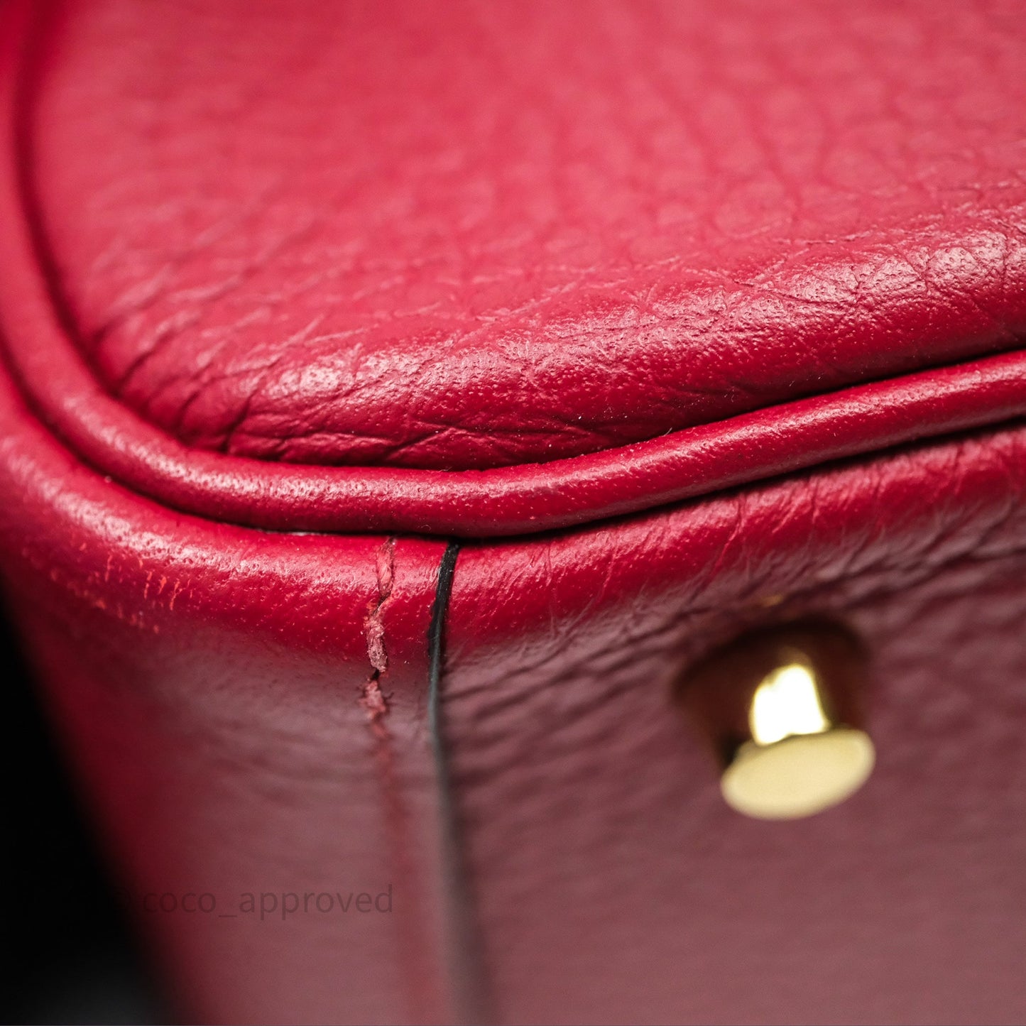 Hermès Mini Lindy 20 Rouge Grenat K1 Clemence Gold Hardware