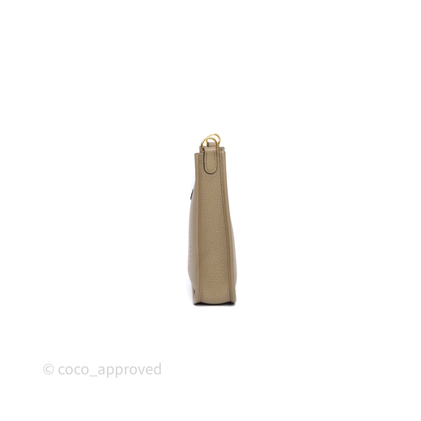 Hermès Mini Evelyne 16 Beige Marfa 8Q Clemence Gold Hardware