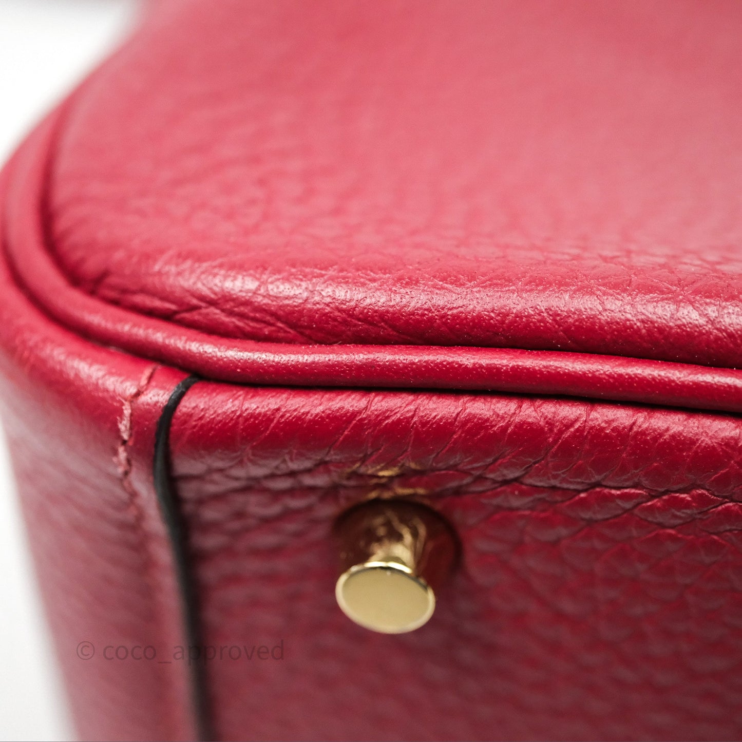 Hermès Mini Lindy 20 Rouge Grenat K1 Clemence Gold Hardware