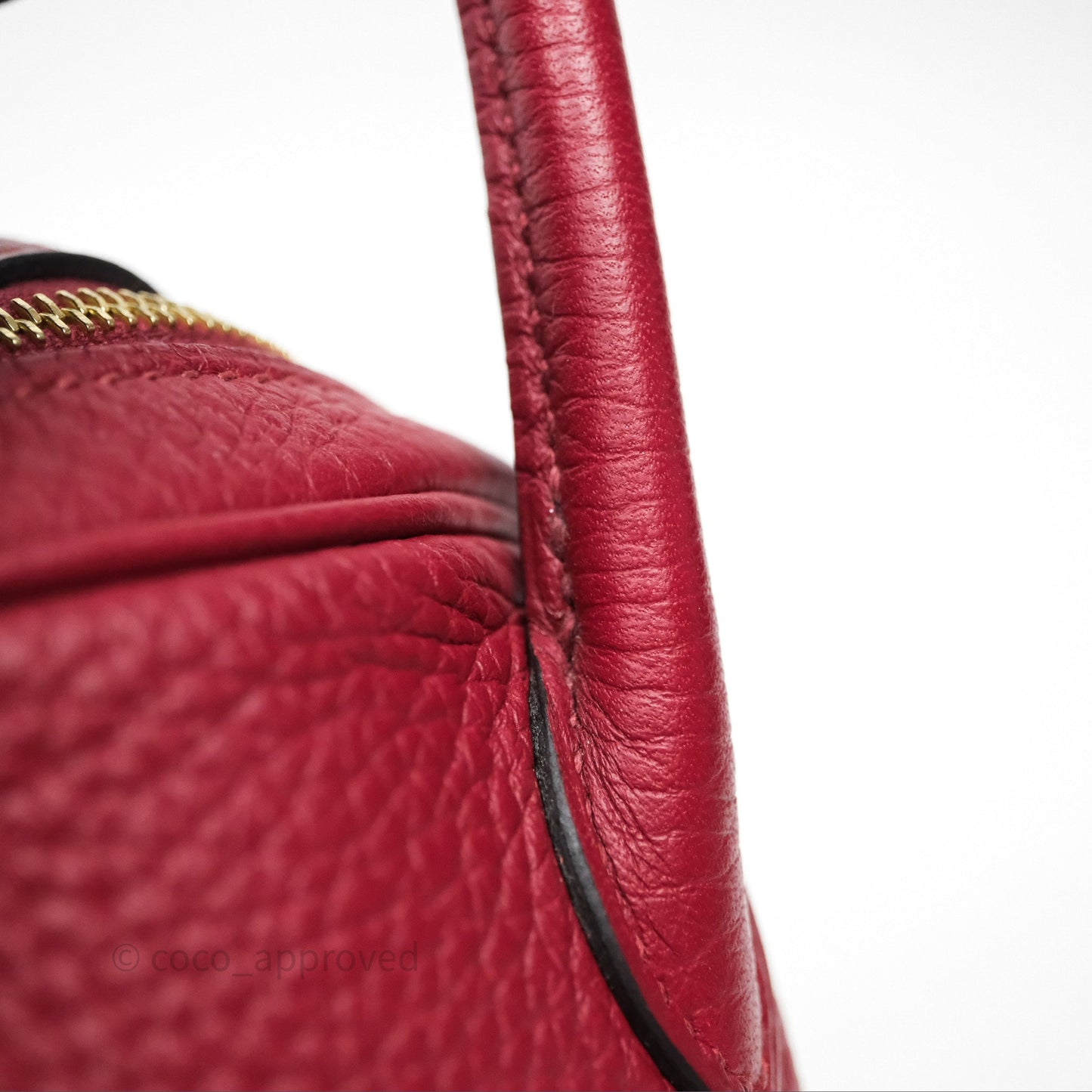 Hermès Mini Lindy 20 Rouge Grenat K1 Clemence Gold Hardware