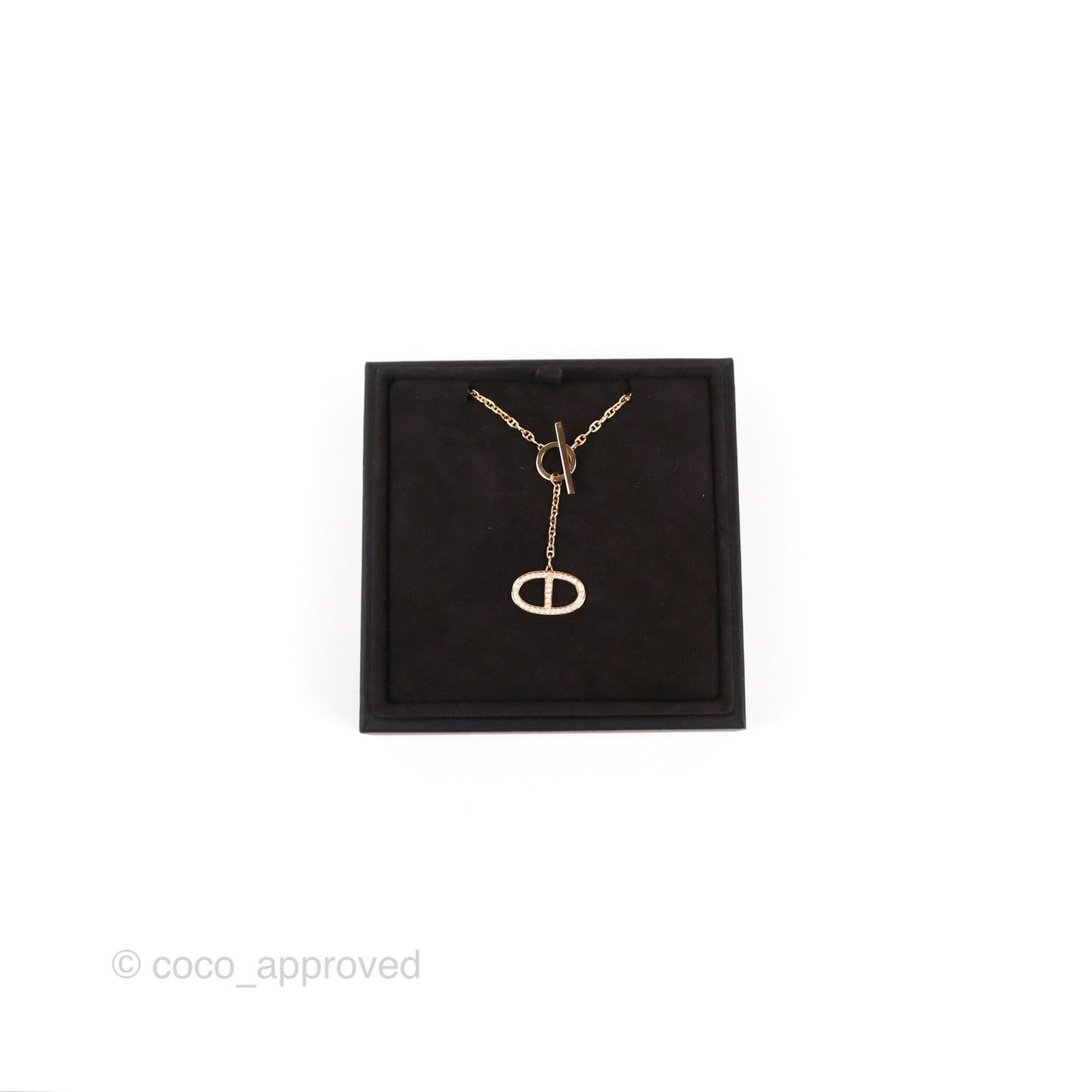 Hermès Chaine D'ancre Contour Pedant Rose Gold