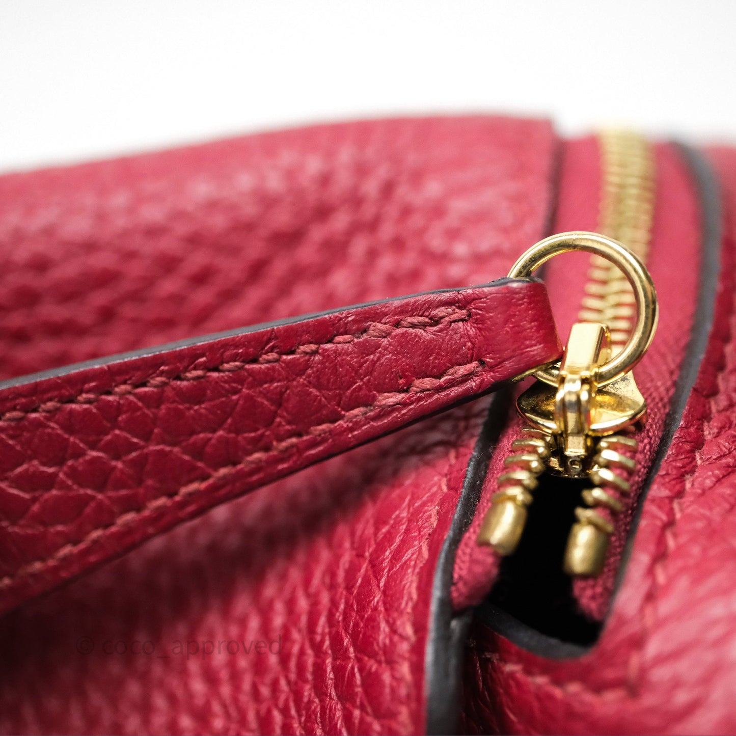 Hermès Mini Lindy 20 Rouge Grenat K1 Clemence Gold Hardware
