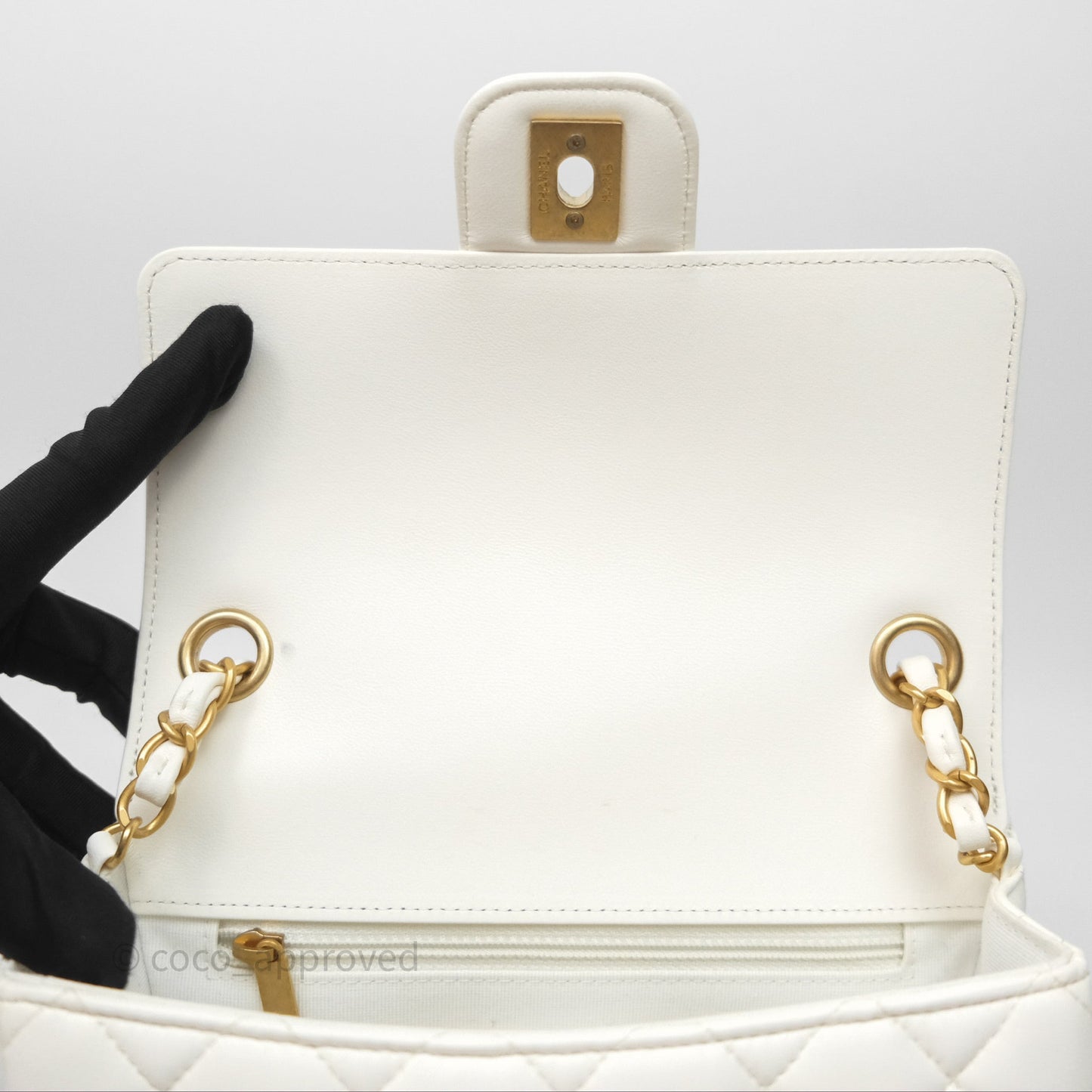Chanel Casino Chips Chain White Lambskin Flap Bag