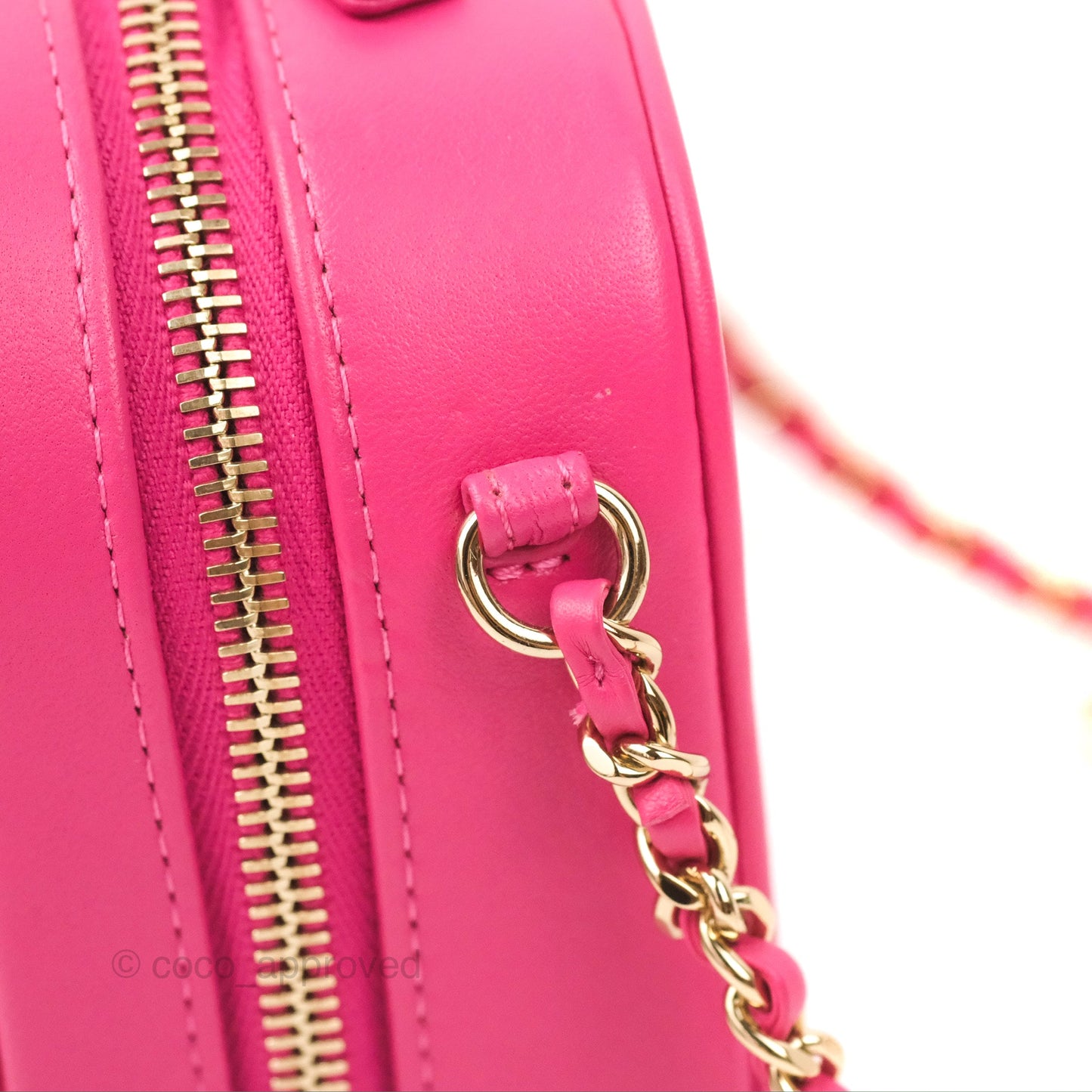 Chanel CC Mania Camera Case Pink Lambskin Gold Hardware