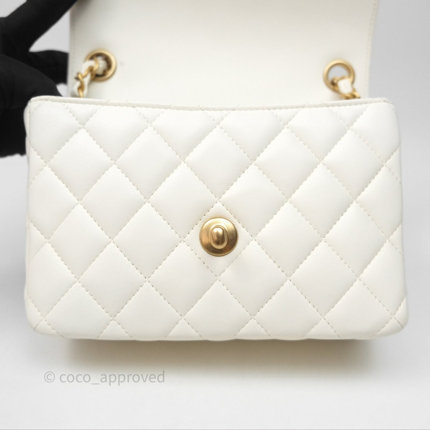 Chanel Casino Chips Chain White Lambskin Flap Bag