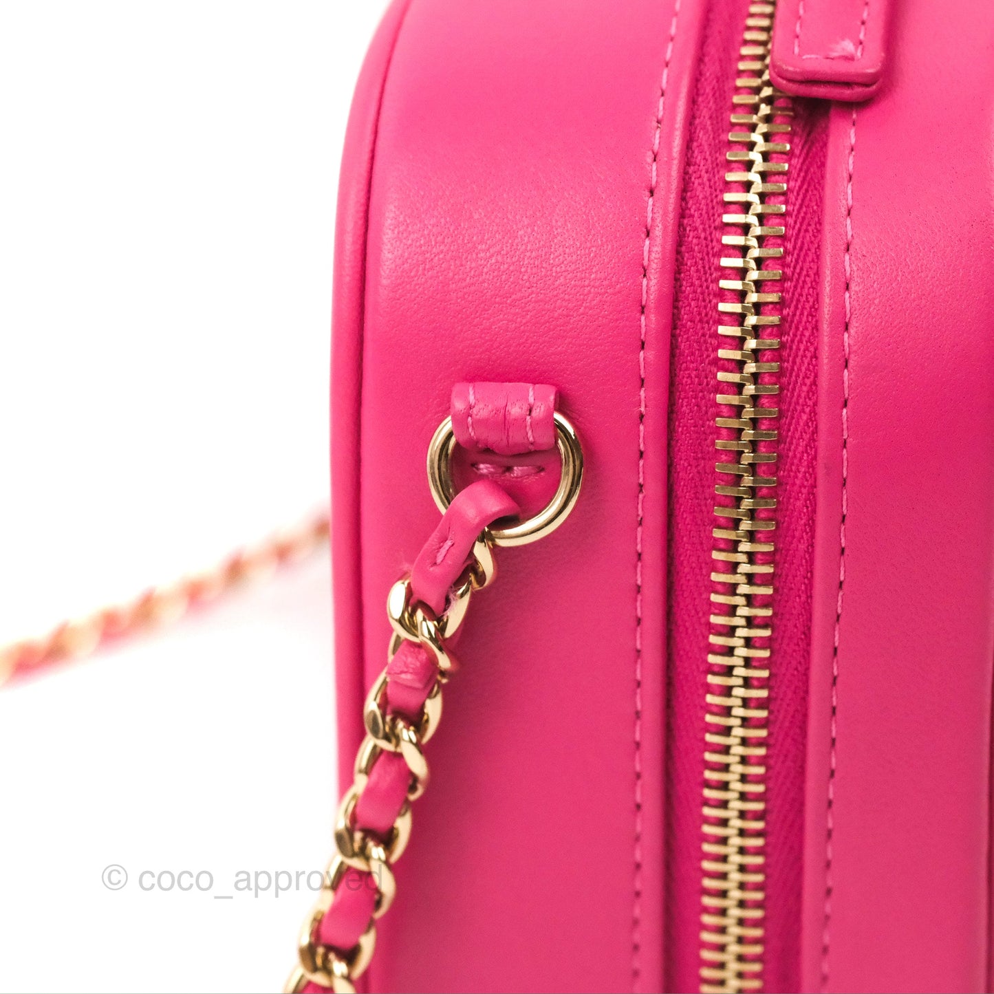 Chanel CC Mania Camera Case Pink Lambskin Gold Hardware