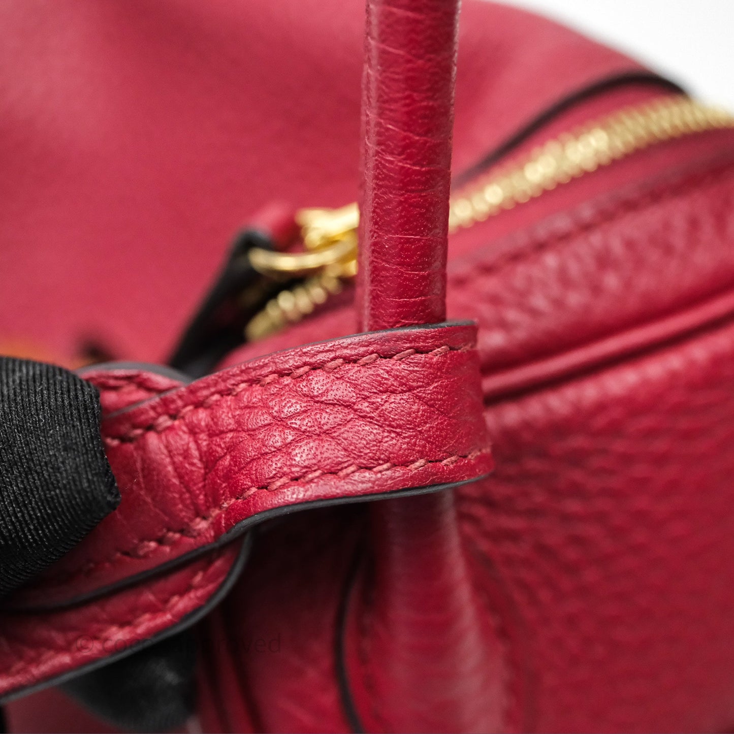 Hermès Mini Lindy 20 Rouge Grenat K1 Clemence Gold Hardware