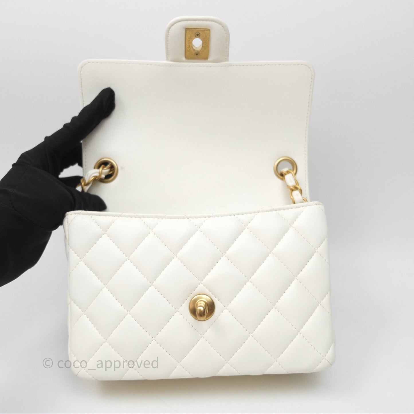 Chanel Casino Chips Chain White Lambskin Flap Bag