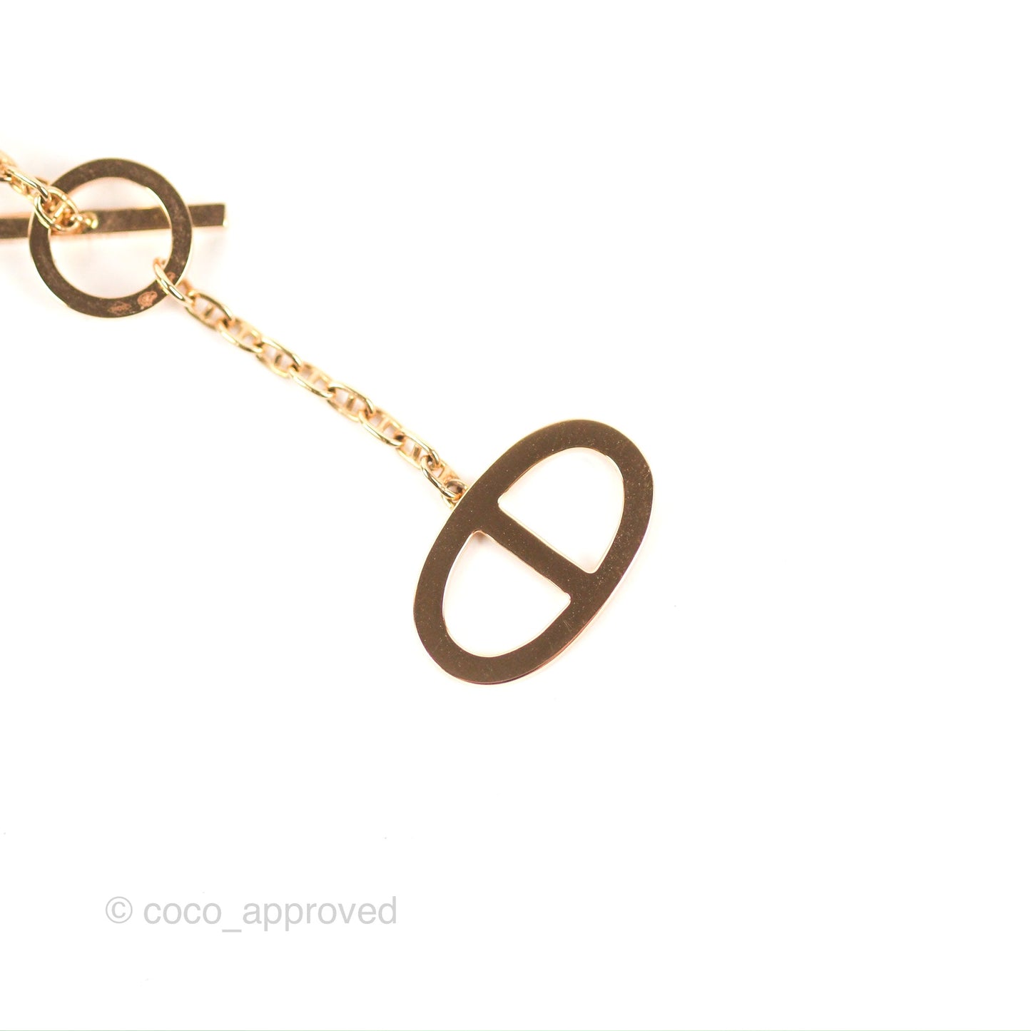 Hermès Chaine D'ancre Contour Pedant Rose Gold