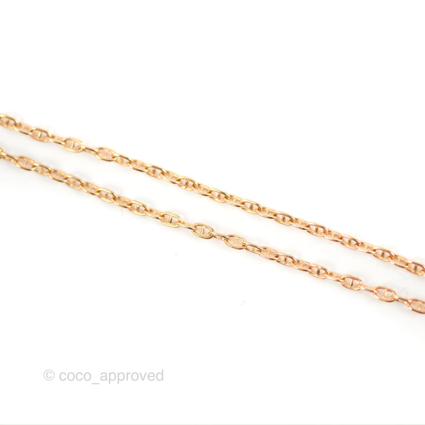 Hermès Chaine D'ancre Contour Pedant Rose Gold