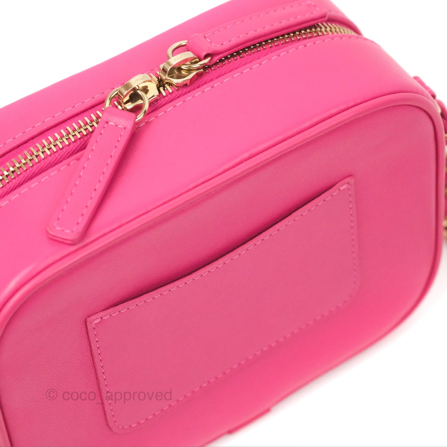 Chanel CC Mania Camera Case Pink Lambskin Gold Hardware