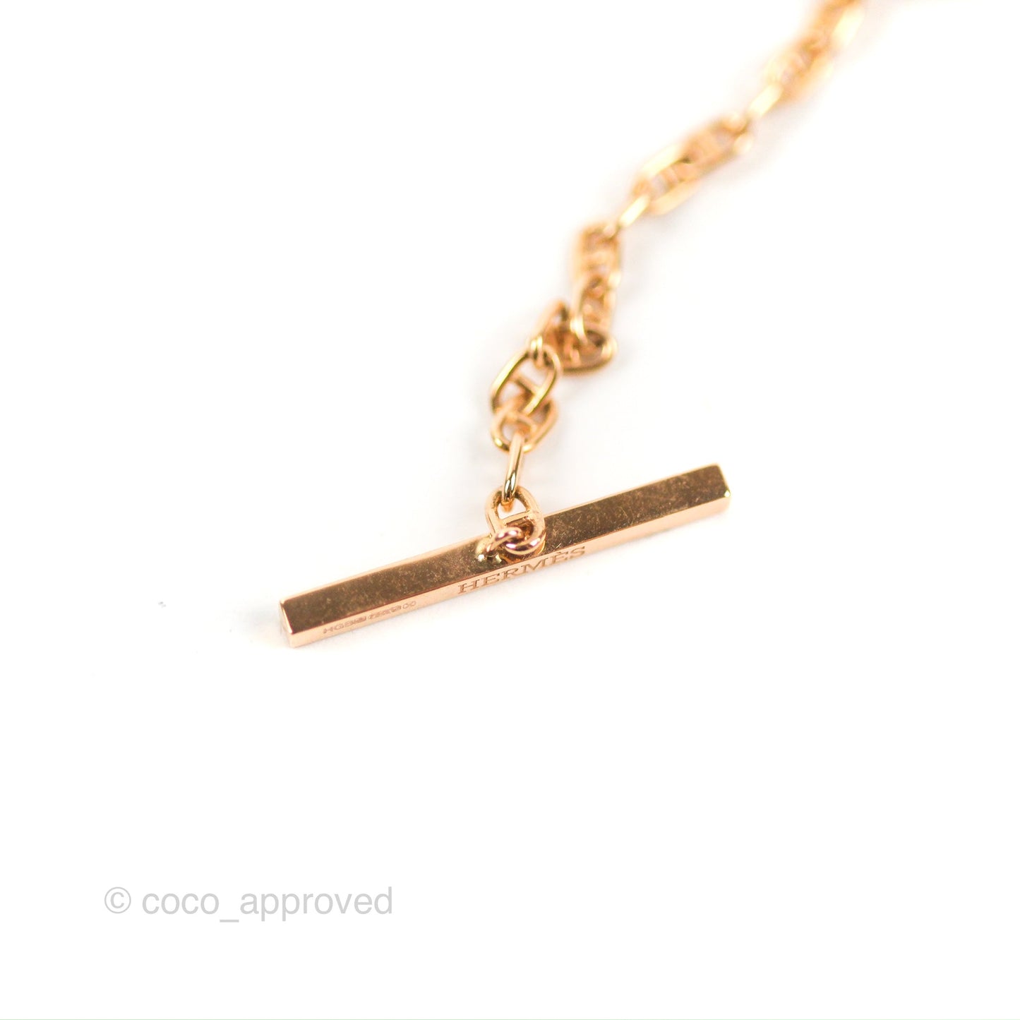 Hermès Chaine D'ancre Contour Pedant Rose Gold