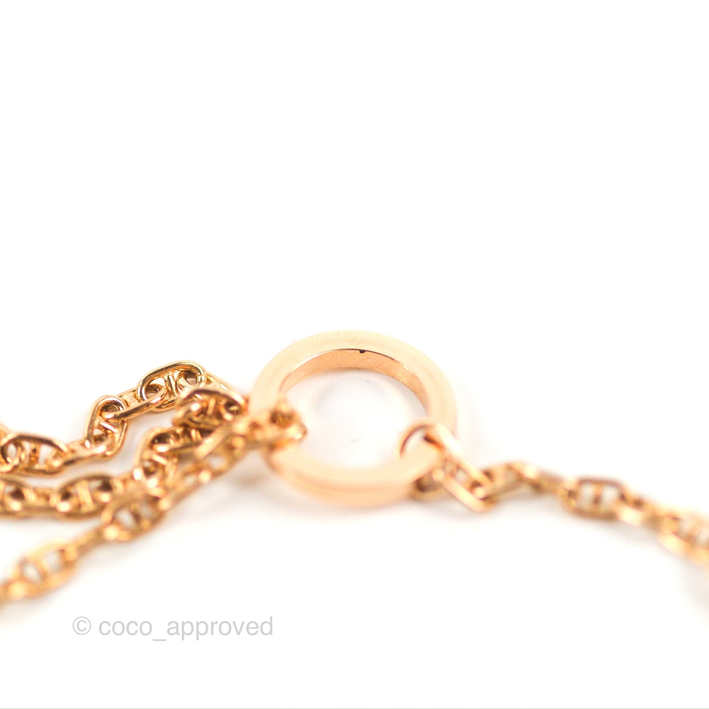 Hermès Chaine D'ancre Contour Pedant Rose Gold