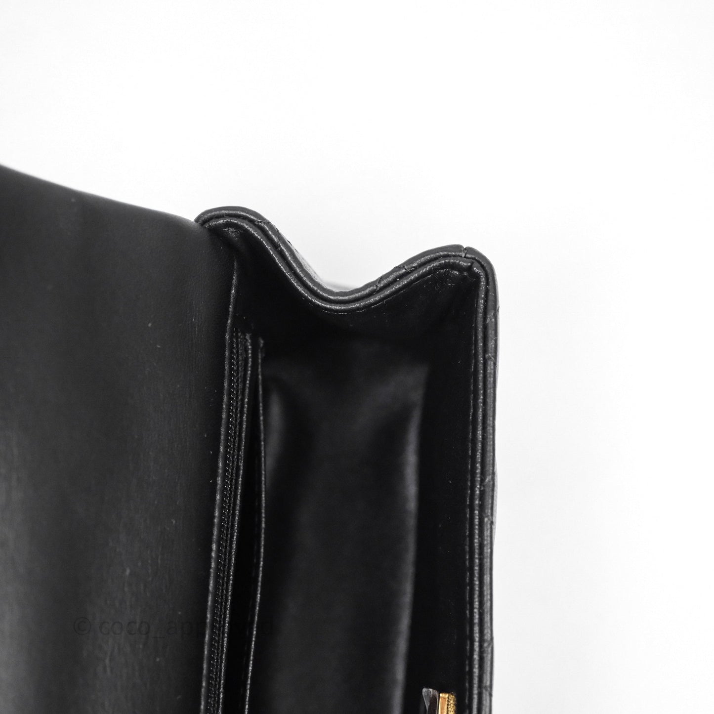 Chanel Top Handle Mini Rectangular Flap With Lion Charm Black Lambskin Gold Hardware