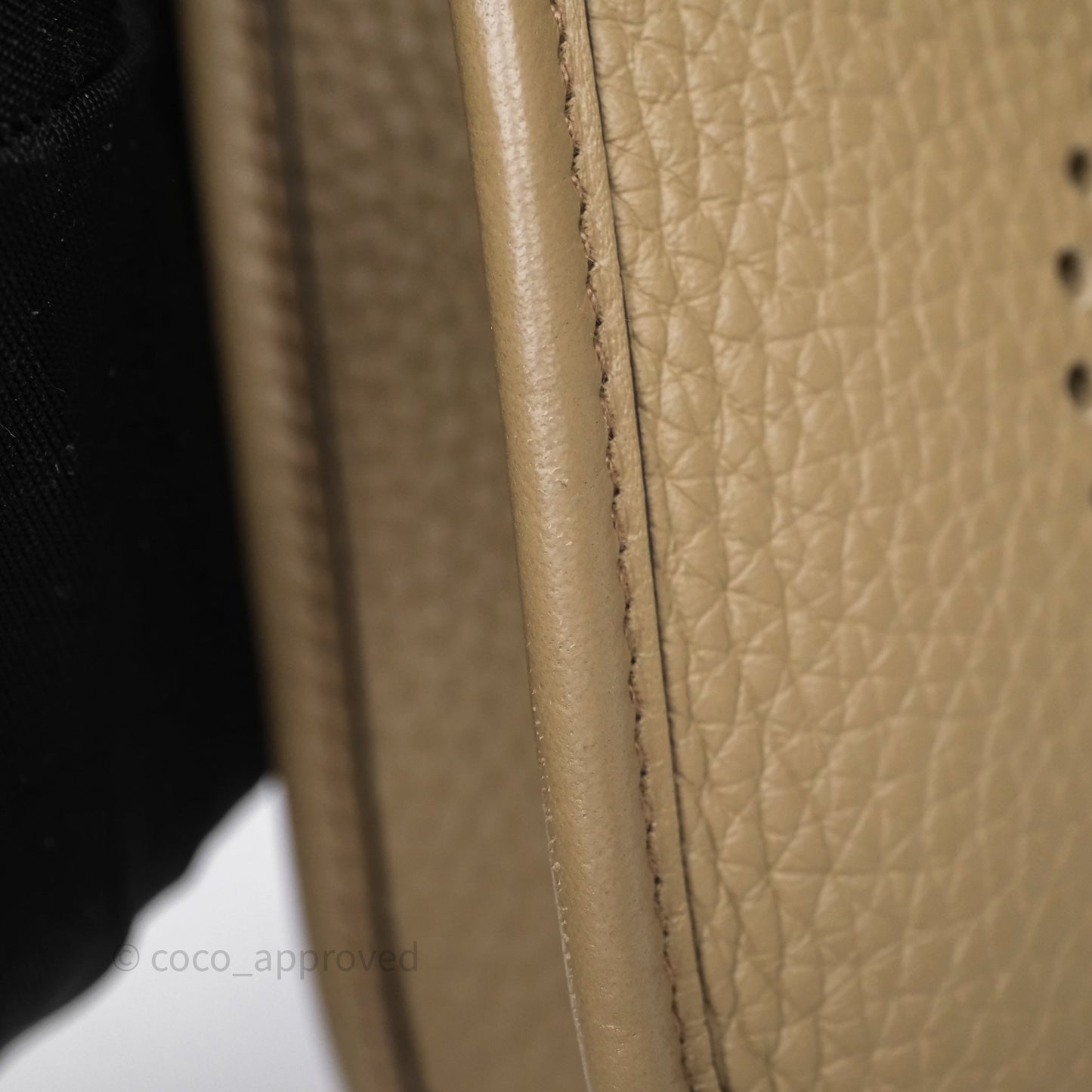 Hermès Mini Evelyne 16 Beige Marfa 8Q Clemence Gold Hardware