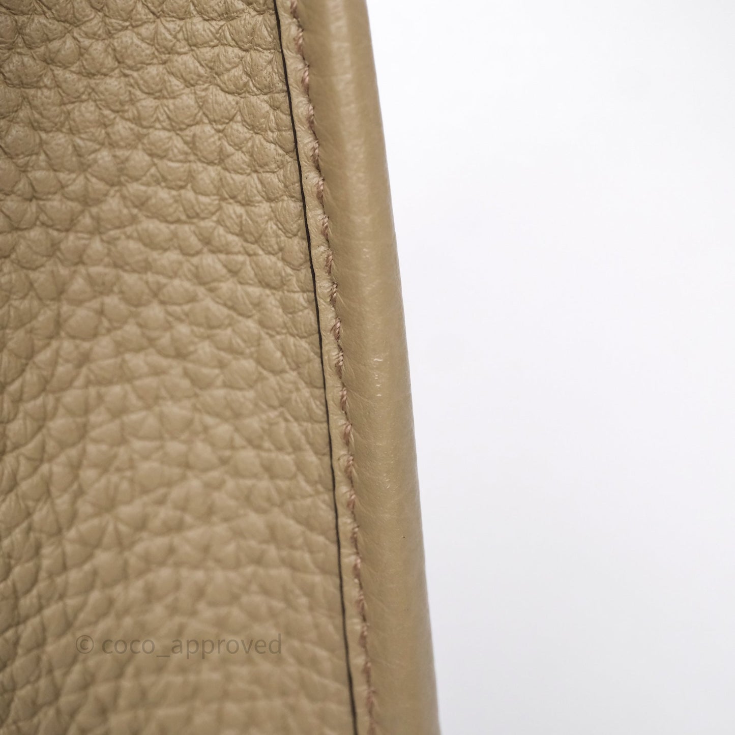 Hermès Mini Evelyne 16 Beige Marfa 8Q Clemence Gold Hardware