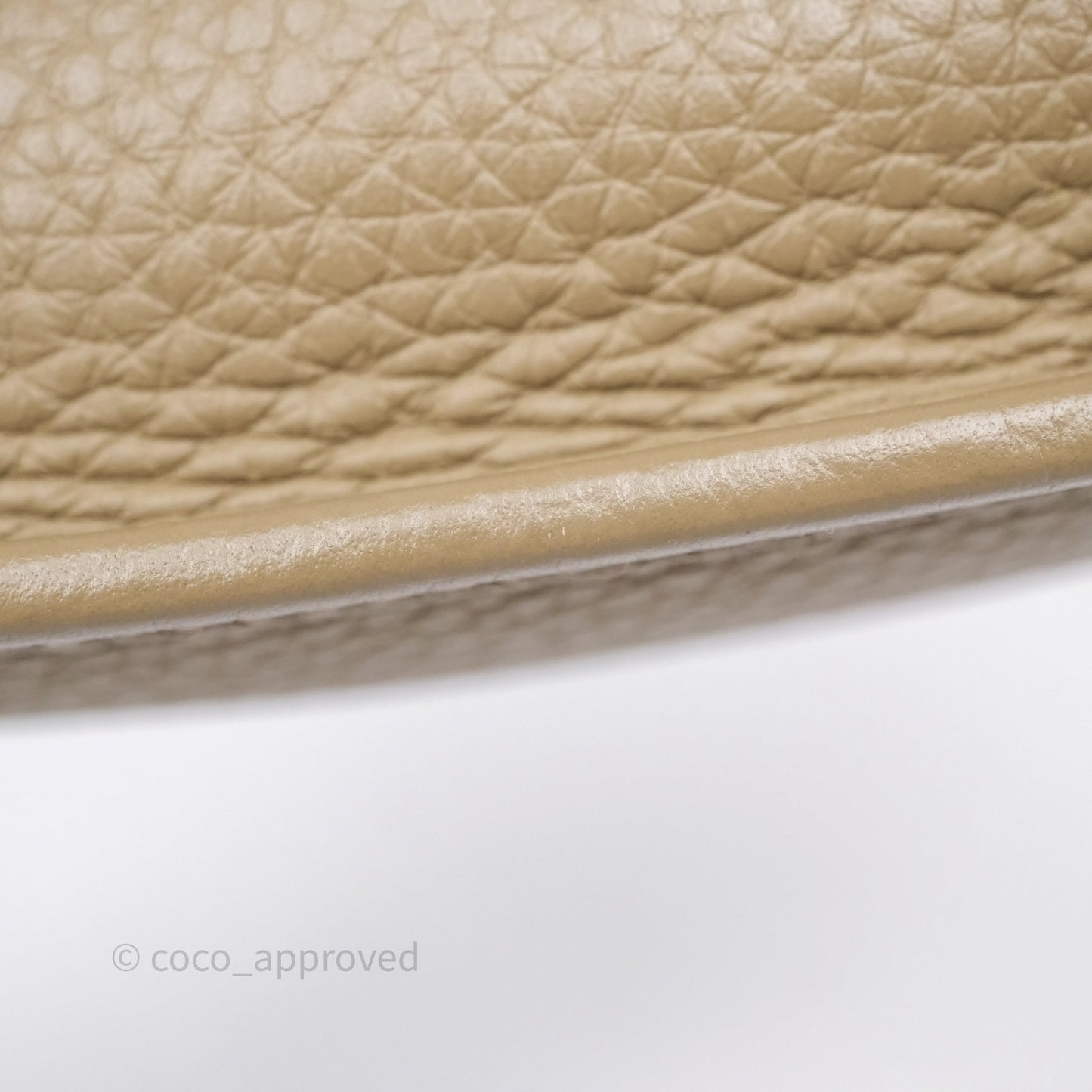 Hermès Mini Evelyne 16 Beige Marfa 8Q Clemence Gold Hardware