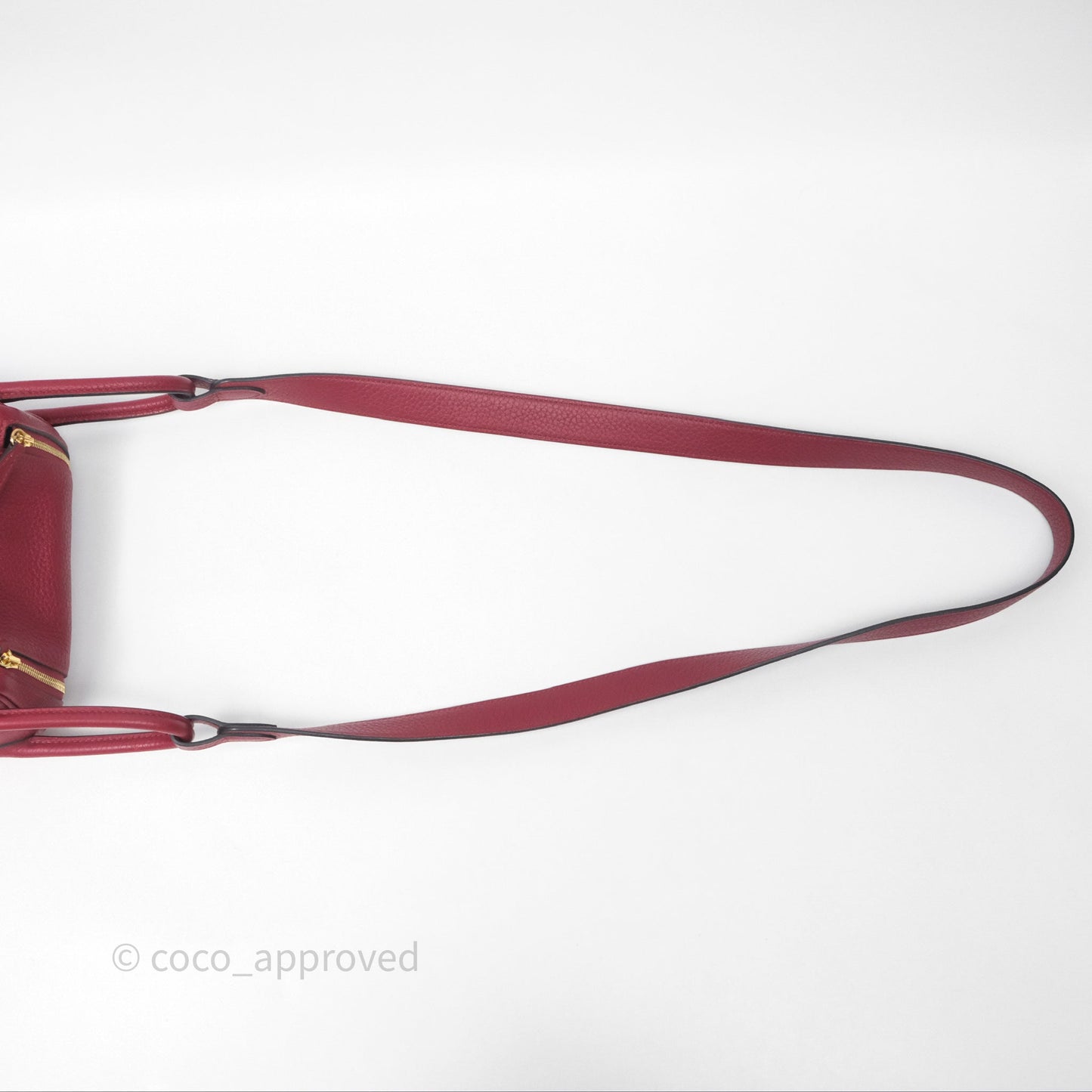 Hermès Mini Lindy 20 Rouge Grenat K1 Clemence Gold Hardware