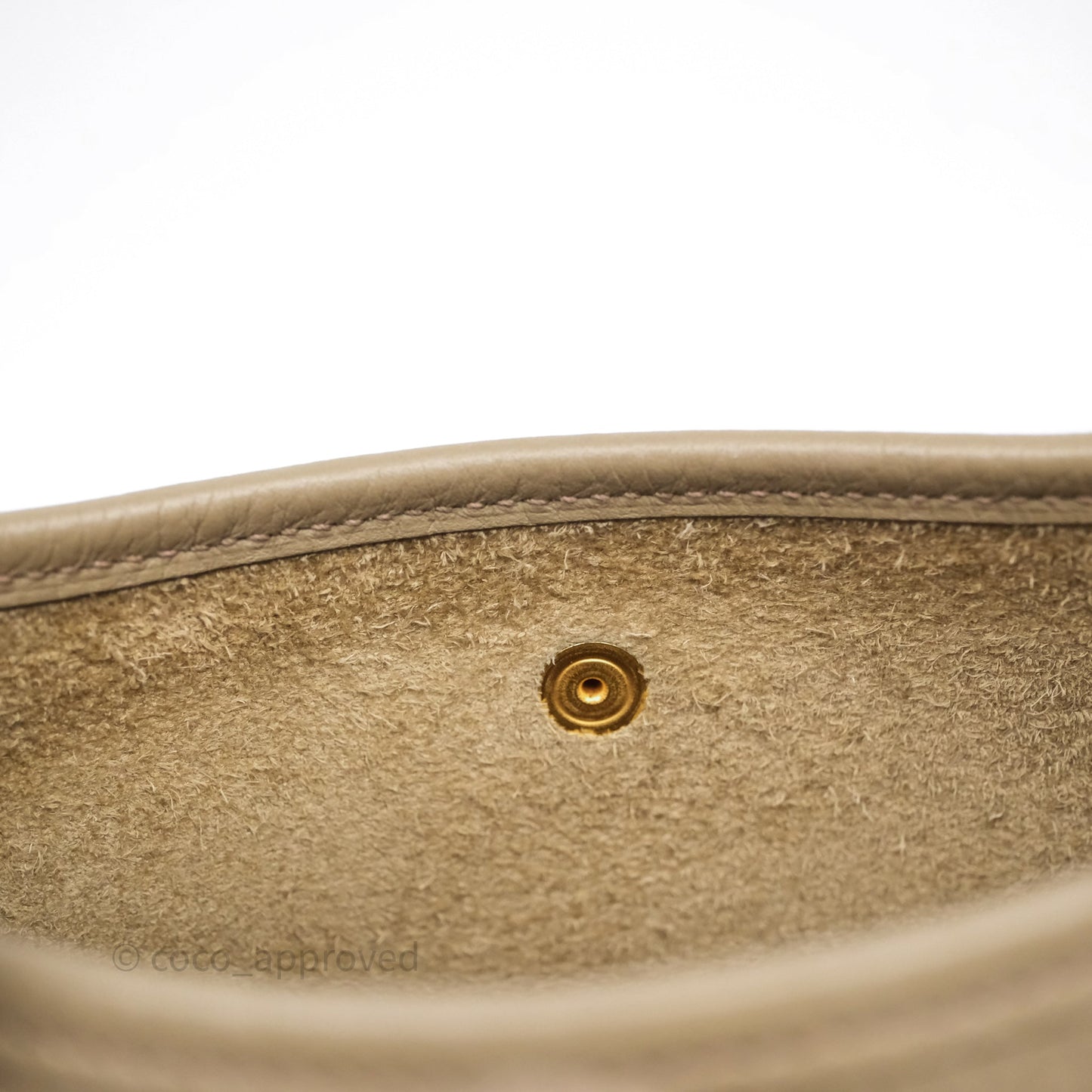 Hermès Mini Evelyne 16 Beige Marfa 8Q Clemence Gold Hardware